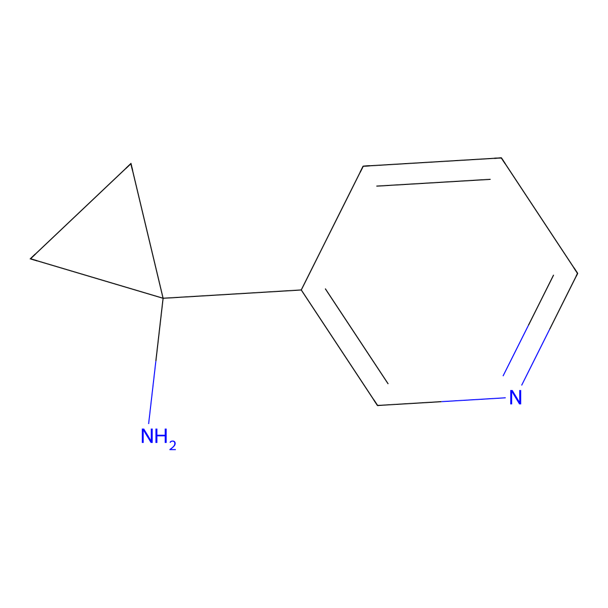 1-(Pyridin-3-yl)cyclopropan-1-amine molecular structure, CAS 503417-38-7