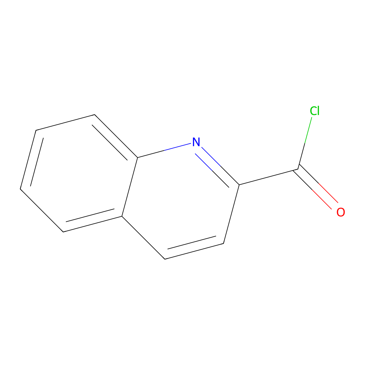 Quinaldoyl chloride molecular structure, CAS 50342-01-3
