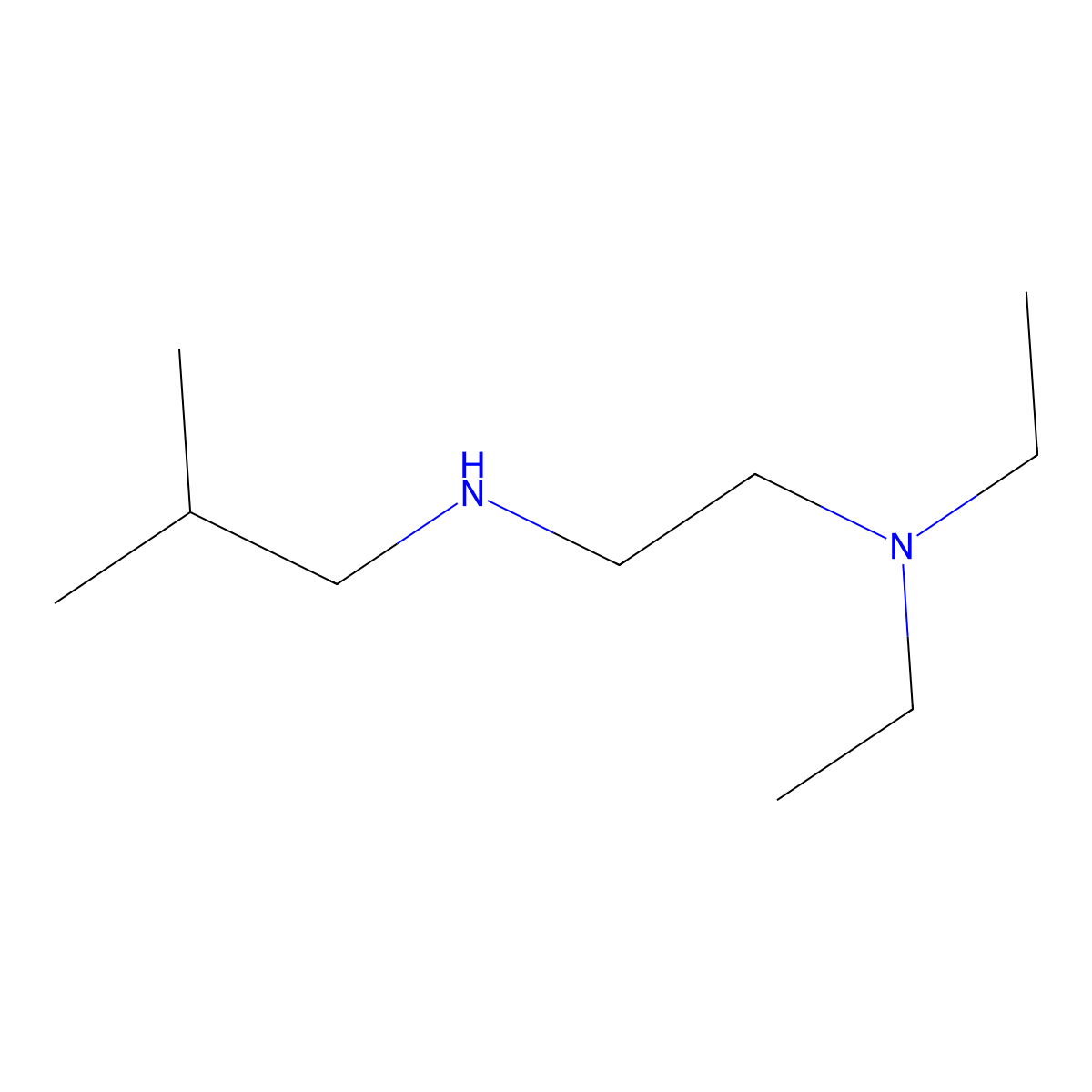 Diethyl({2-[(2-methylpropyl)amino]ethyl})amine molecular structure, CAS 50342-06-8