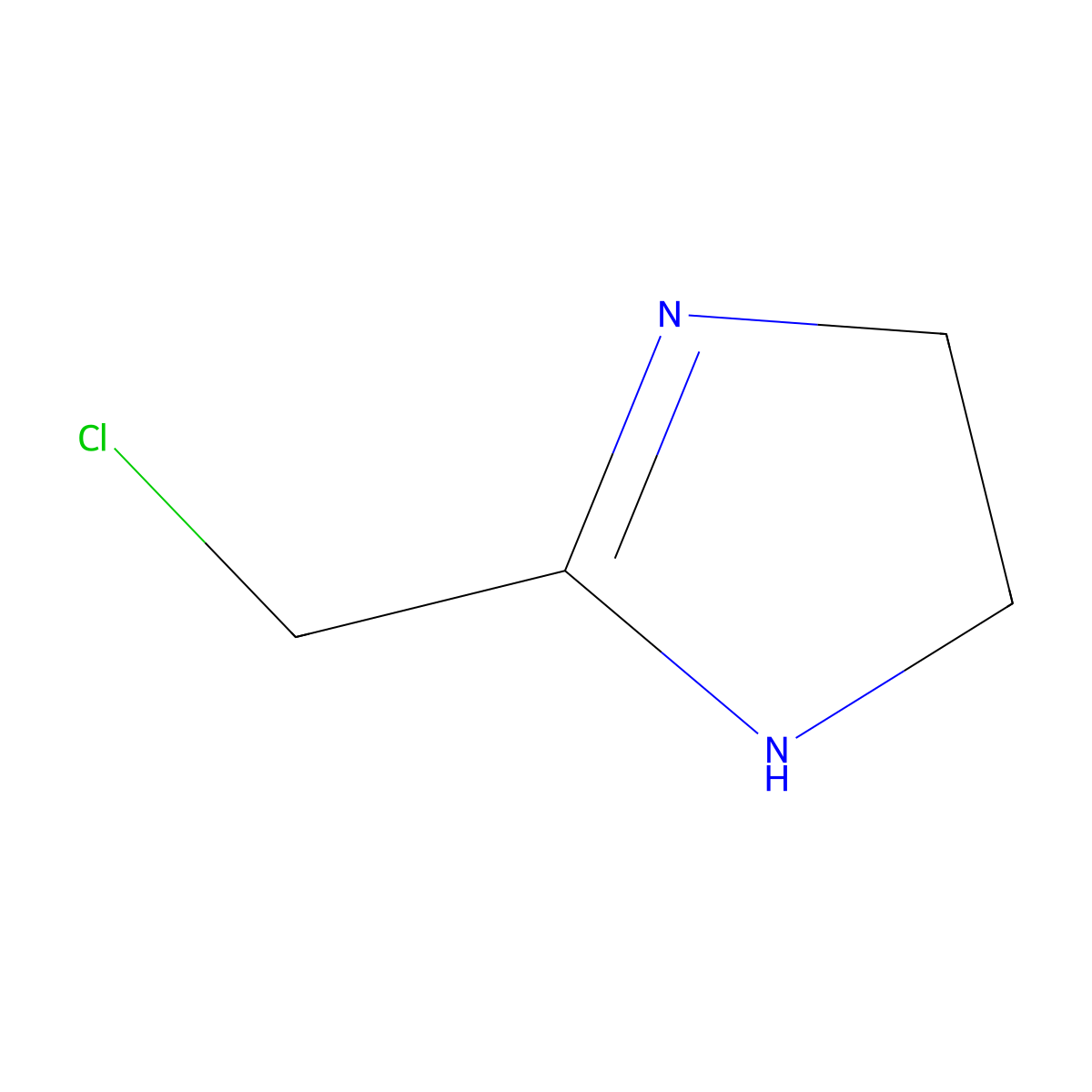 2-(chloromethyl)-4,5-dihydro-1H-imidazole molecular structure, CAS 50342-08-0