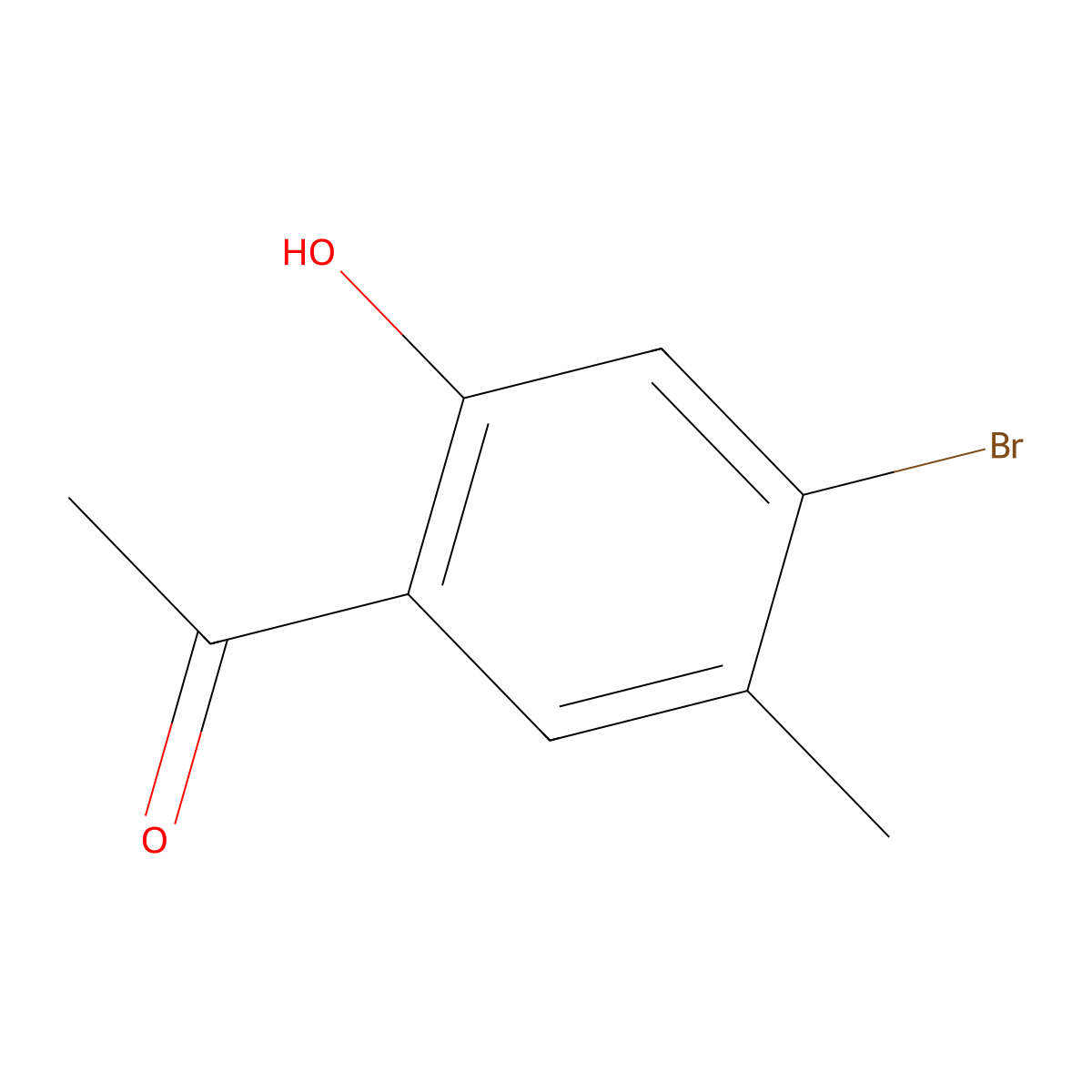 1-(4-Bromo-2-hydroxy-5-methylphenyl)ethan-1-one molecular structure, CAS 50342-17-1