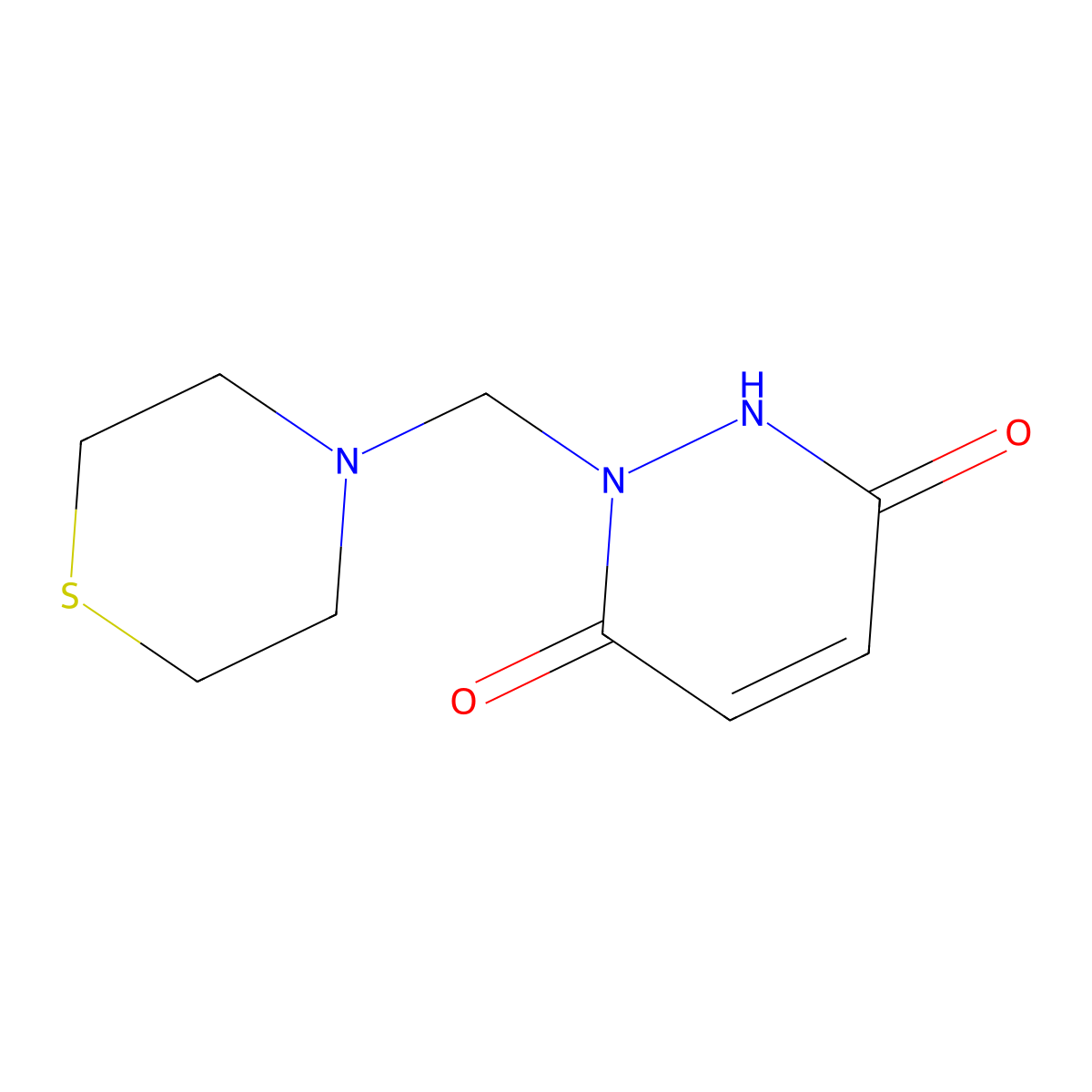 1-(4-Thiomorpholinylmethyl)-1,2-dihydro-3,6-pyridazinedione molecular structure, CAS 503423-91-4