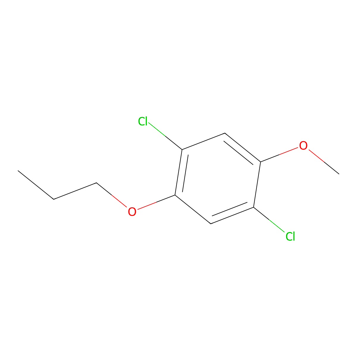 1,4-Dichloro-2-methoxy-5-propoxybenzene molecular structure, CAS 503423-97-0