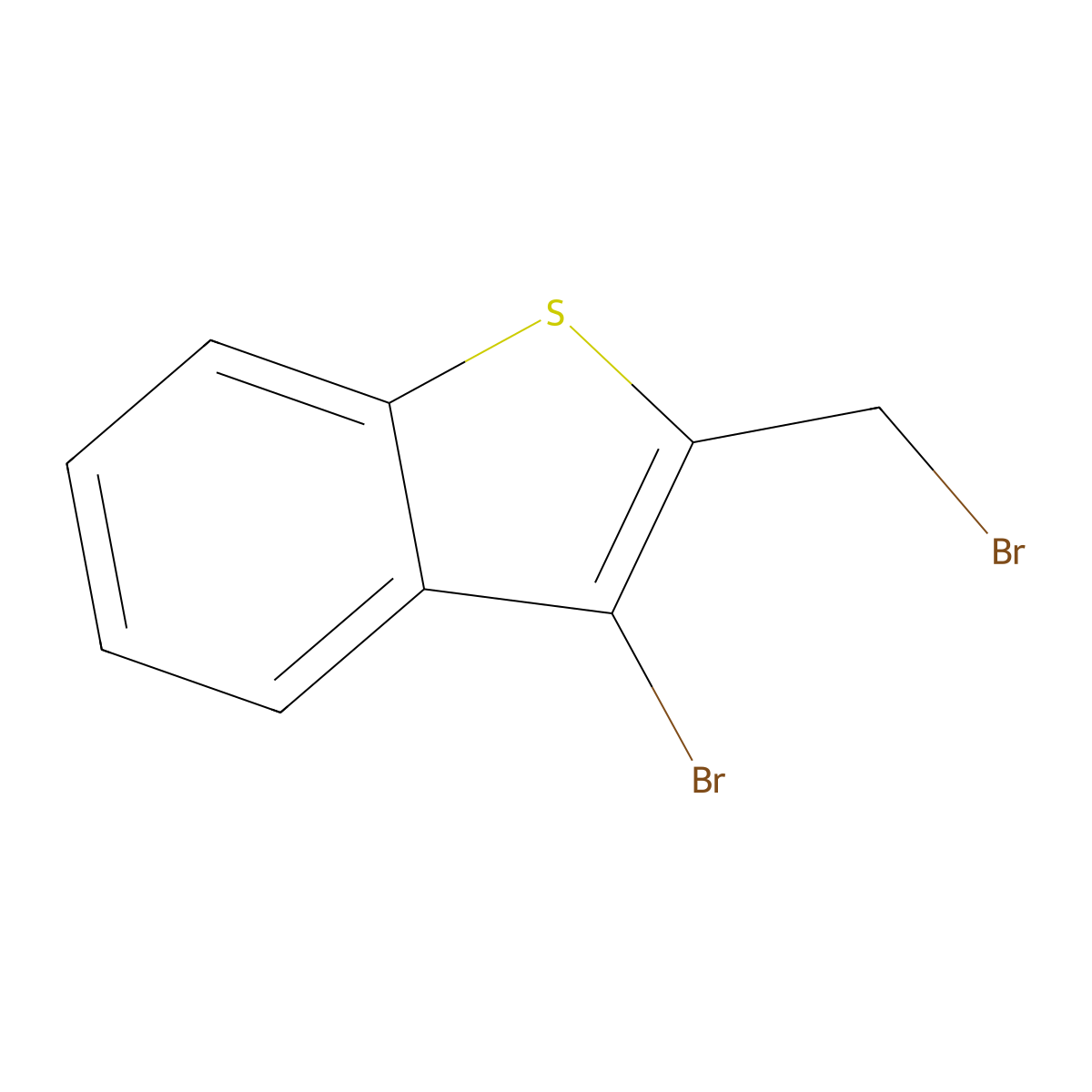 3-Bromo-2-(bromomethyl)-1-benzothiophene molecular structure, CAS 503424-77-9