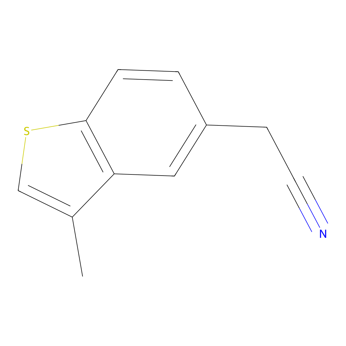2-(3-Methyl-1-benzothiophen-5-yl)acetonitrile molecular structure, CAS 503424-79-1