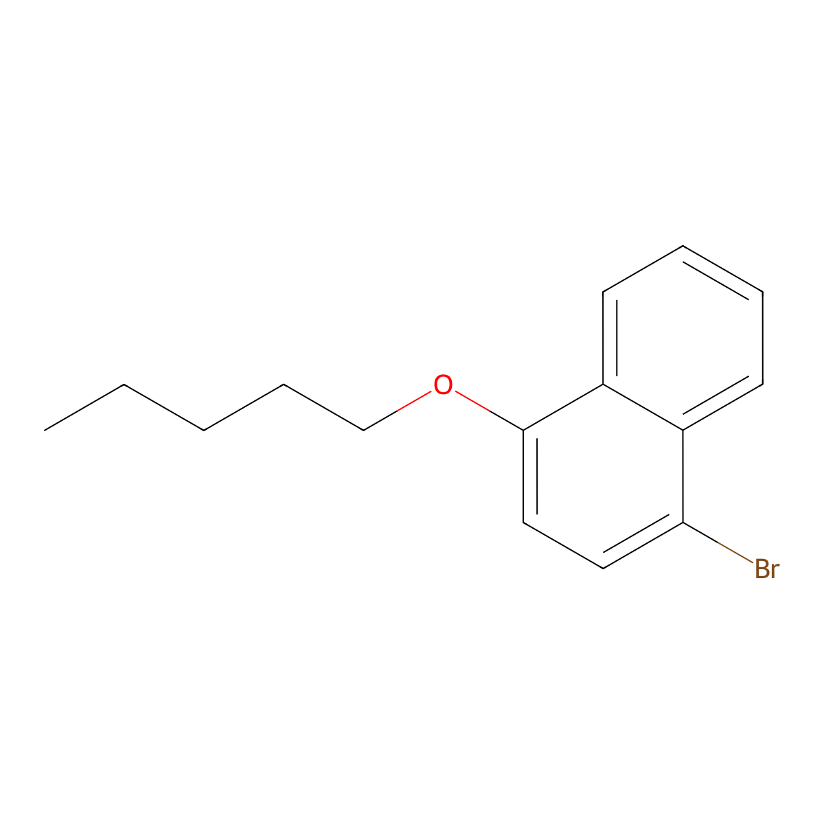 1-Bromo-4-(pentyloxy)naphthalene molecular structure, CAS 503425-38-5