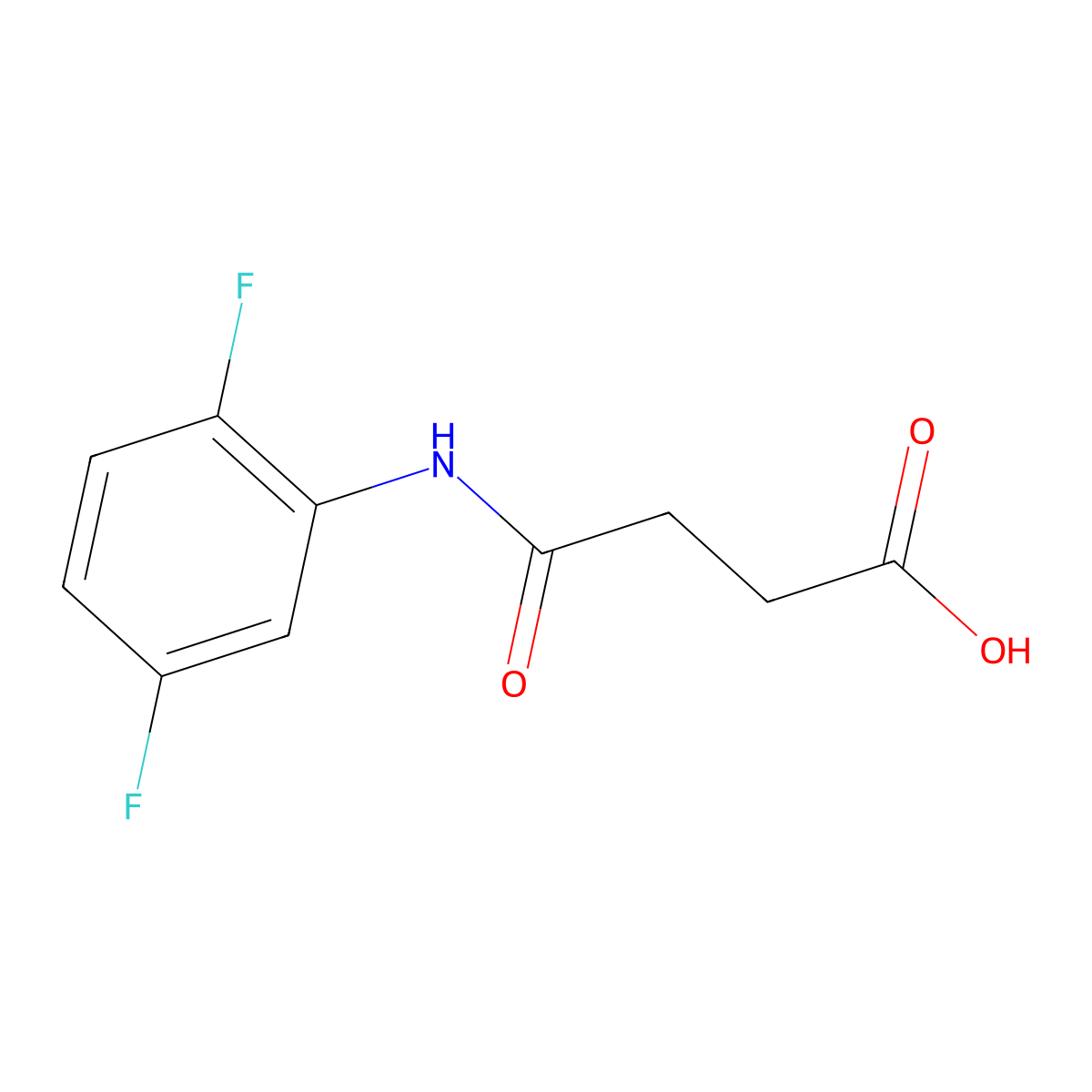 4-(2,5-Difluoroanilino)-4-oxobutanoic acid molecular structure, CAS 503425-60-3