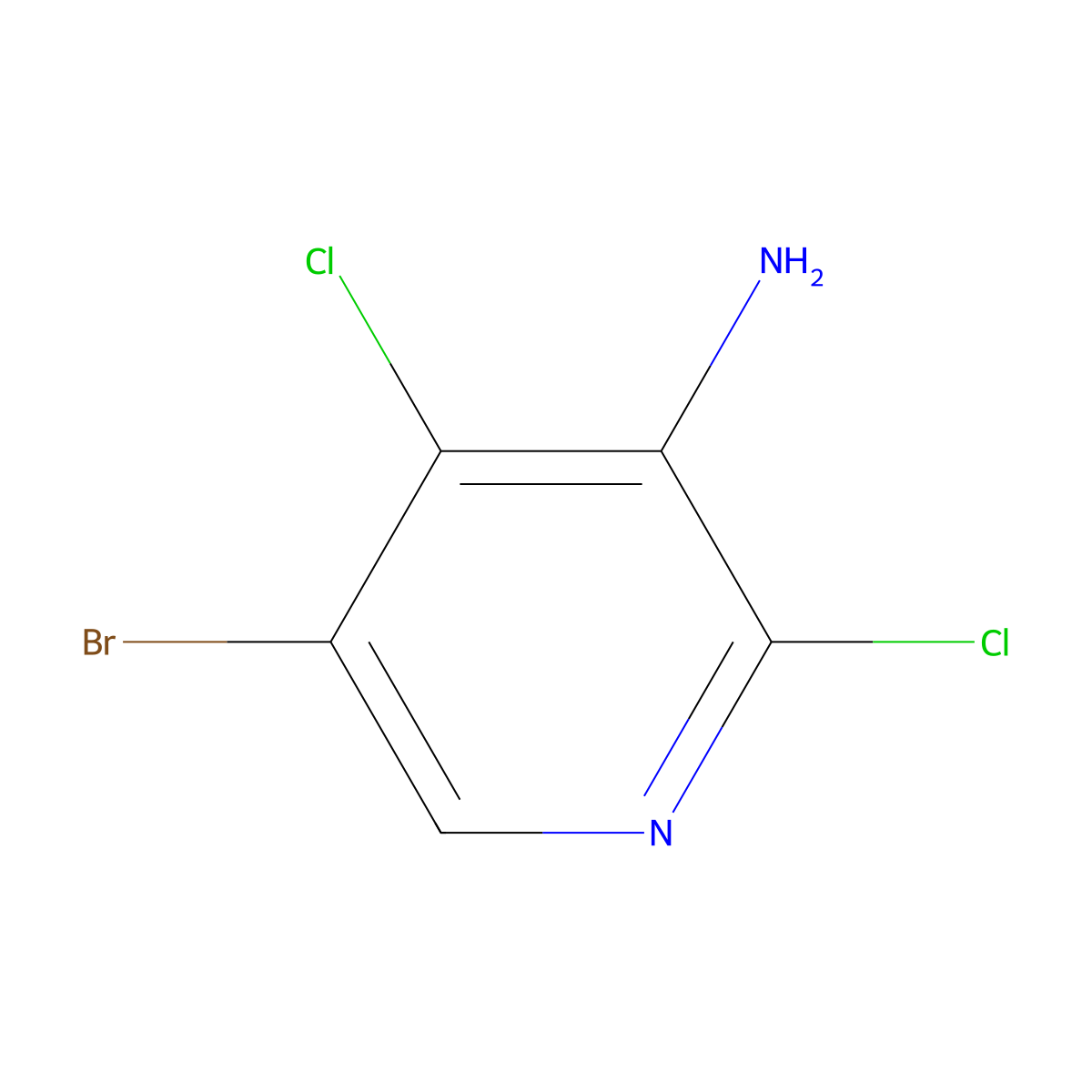 5-Bromo-2,4-dichloropyridin-3-amine molecular structure, CAS 503425-84-1