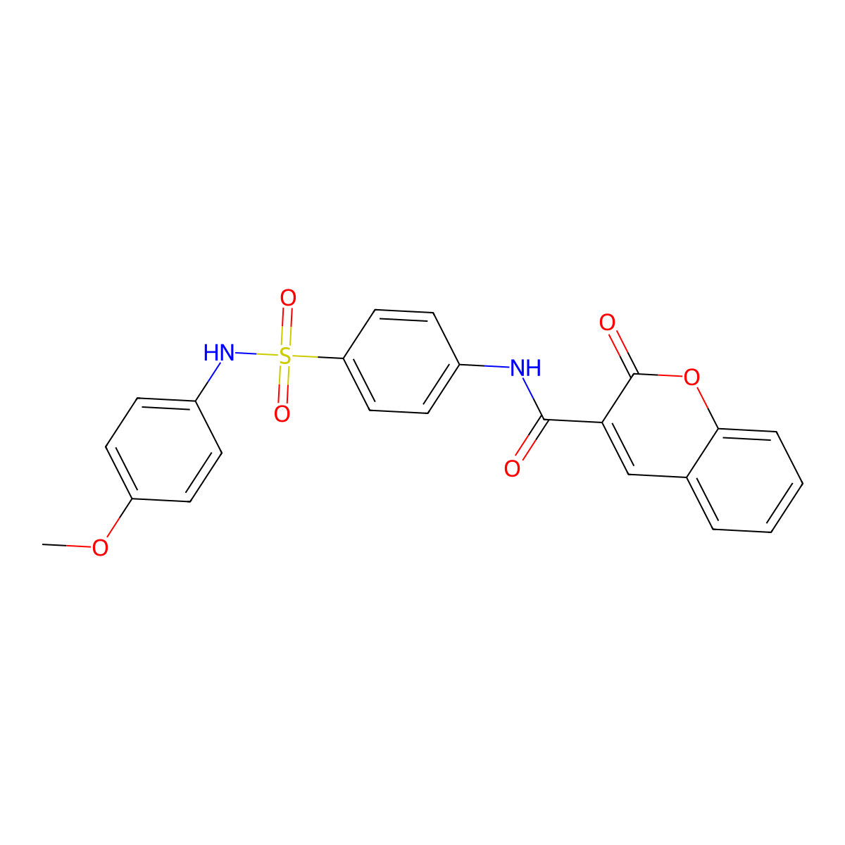 N-{4-[(4-methoxyanilino)sulfonyl]phenyl}-2-oxo-2H-chromene-3-carboxamide molecular structure, CAS 503426-16-2