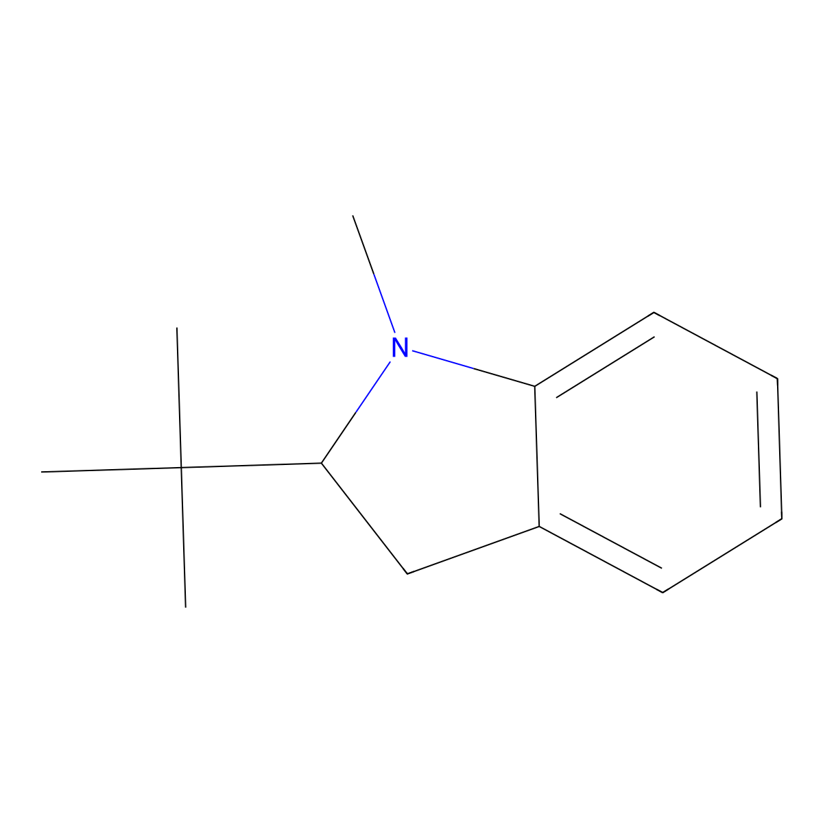 2-Tert-butyl-1-methylindoline molecular structure, CAS 503426-95-7