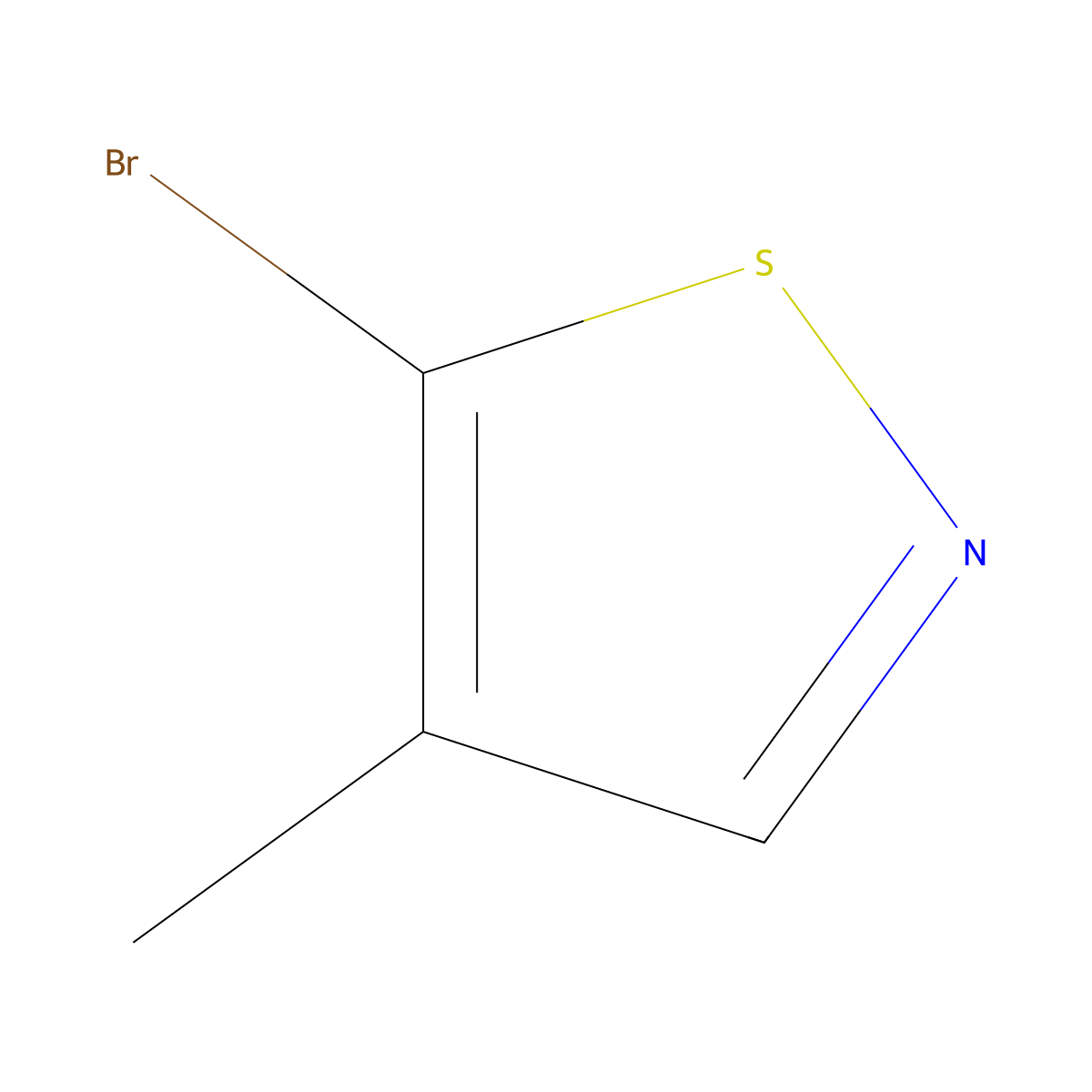 5-Bromo-4-methyl-1,2-thiazole molecular structure, CAS 503427-04-1