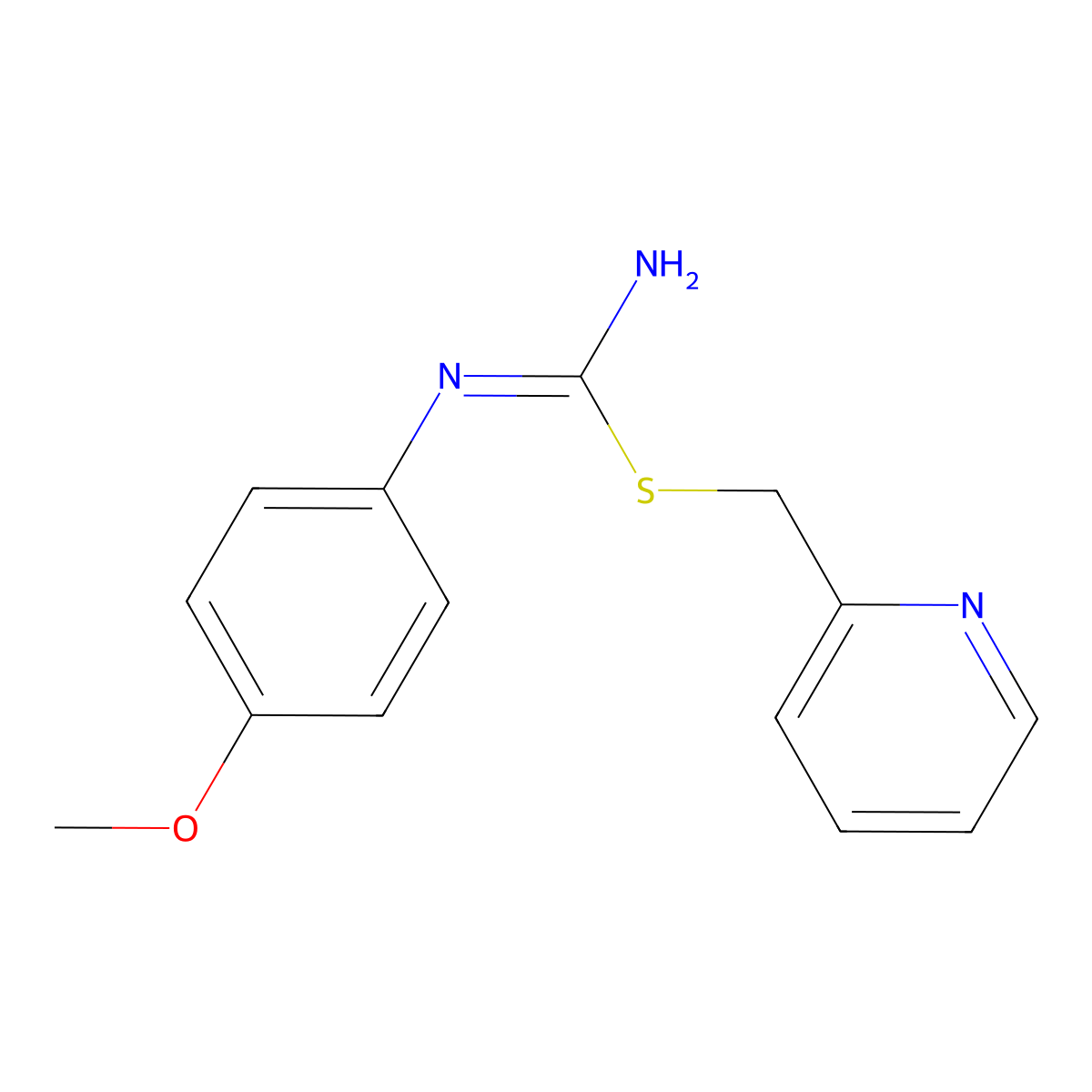 2-pyridinylmethyl N-(4-methoxyphenyl)imidothiocarbamate molecular structure, CAS 503427-12-1