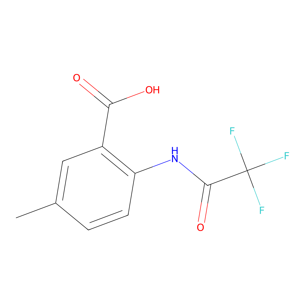 5-Methyl-2-[(2,2,2-trifluoroacetyl)amino]benzoic acid molecular structure, CAS 503427-35-8