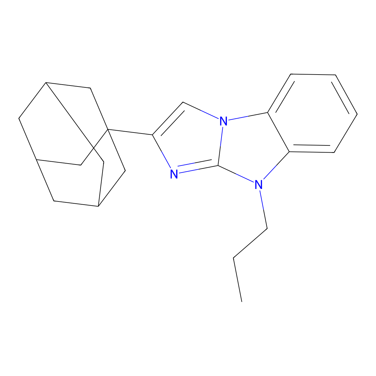 2-(1-adamantyl)-9-propyl-9H-imidazo[1,2-a]benzimidazole molecular structure, CAS 503428-46-4
