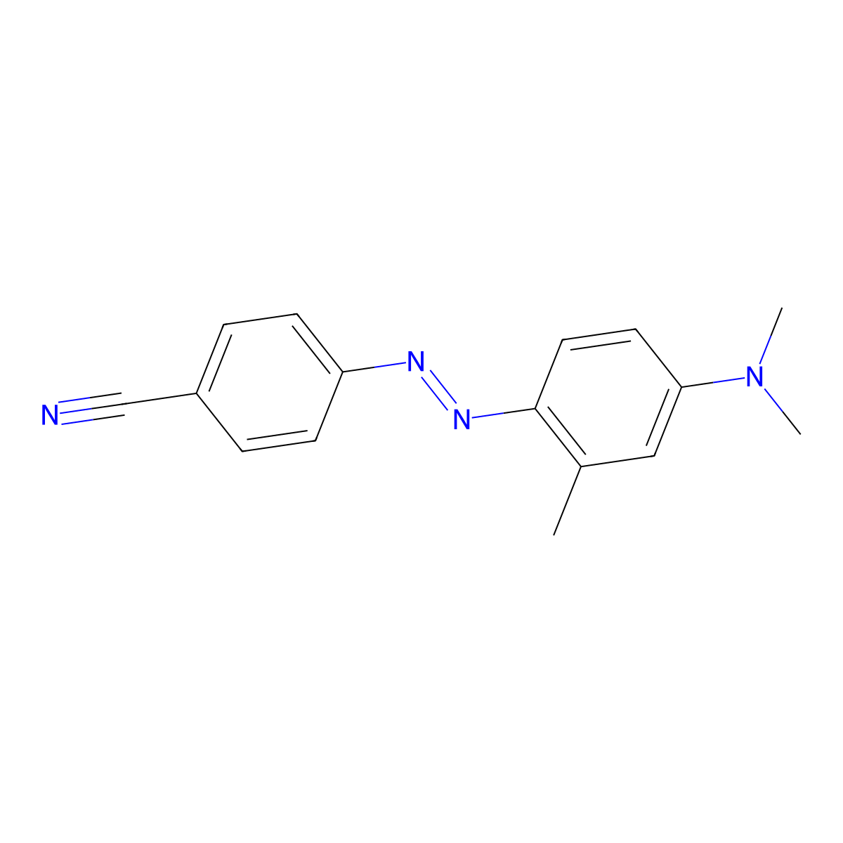 4-{[4-(Dimethylamino)-2-methylphenyl]diazenyl}benzonitrile molecular structure, CAS 503428-68-0