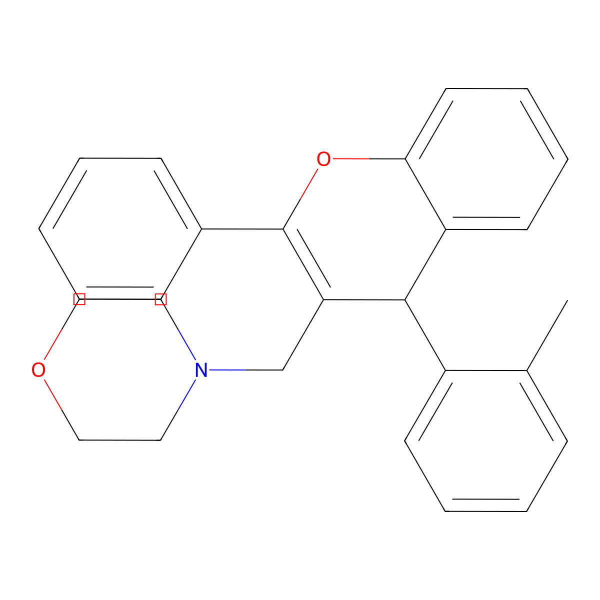 4-{[4-(2-methylphenyl)-2-phenyl-4H-chromen-3-yl]methyl}morpholine molecular structure, CAS 503429-50-3