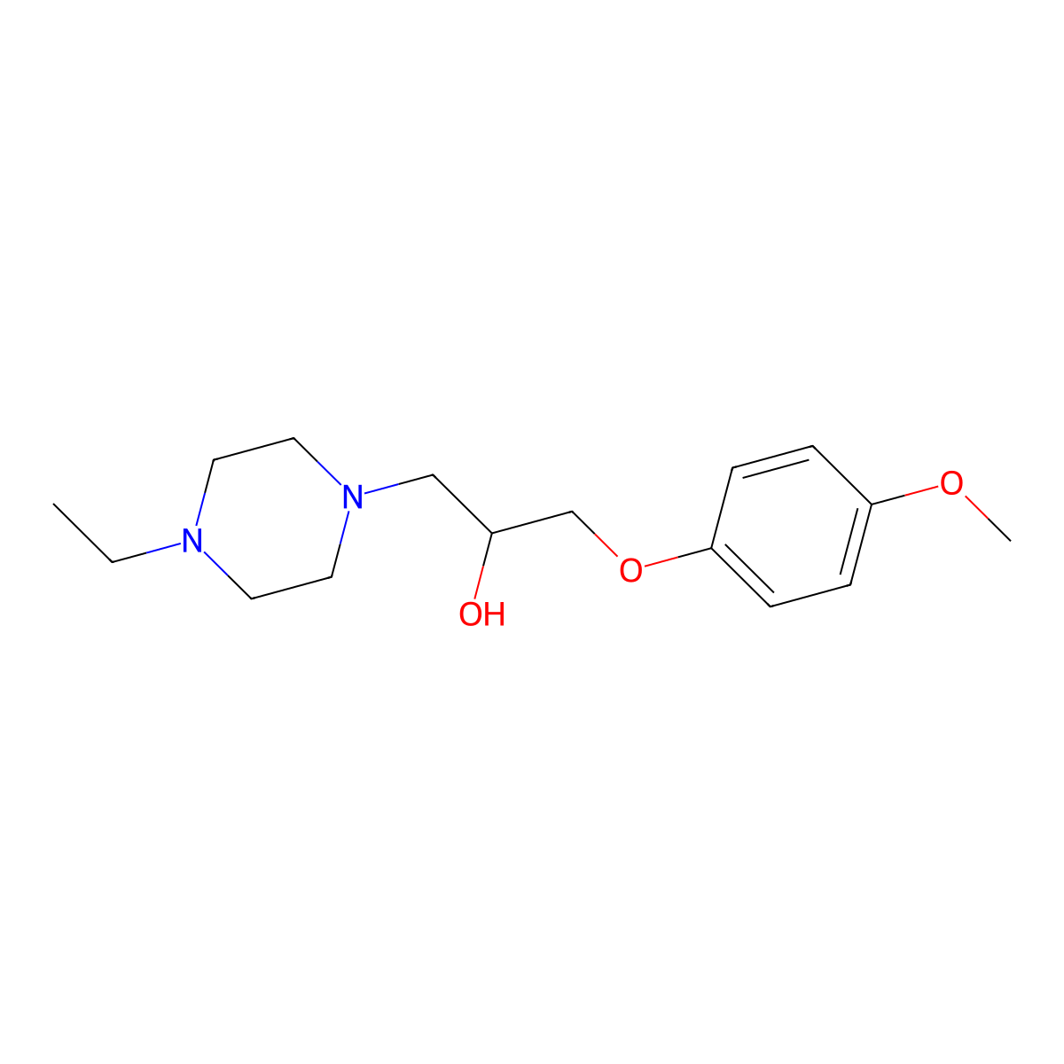 1-(4-Ethylpiperazin-1-yl)-3-(4-methoxyphenoxy)propan-2-ol molecular structure, CAS 503429-85-4