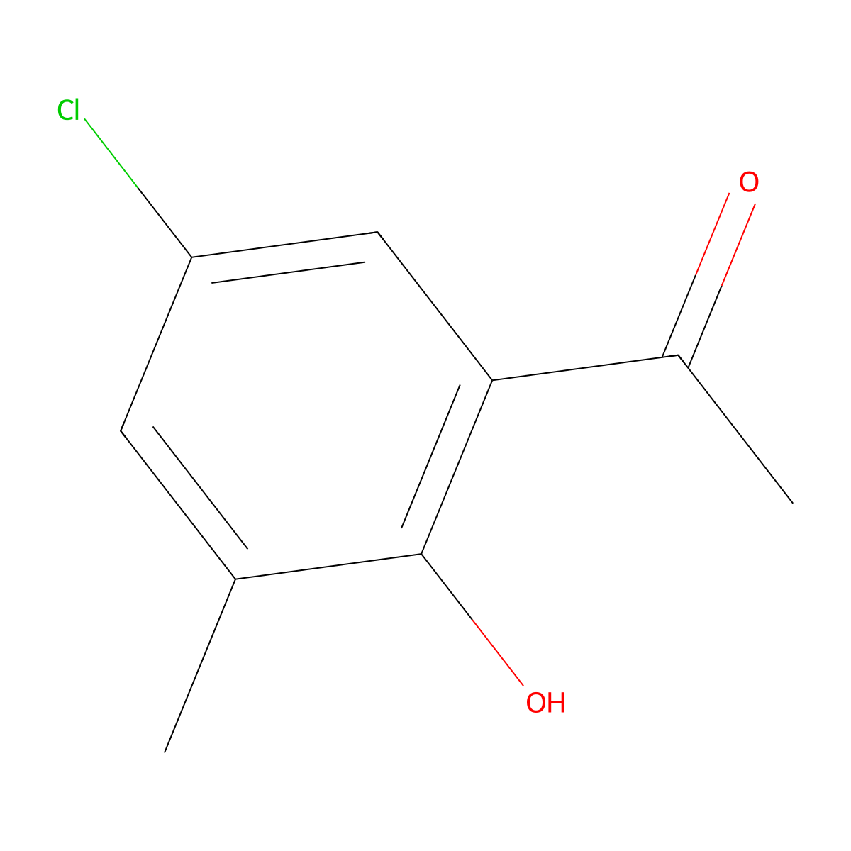 1-(5-Chloro-2-hydroxy-3-methylphenyl)ethan-1-one molecular structure, CAS 50343-12-9