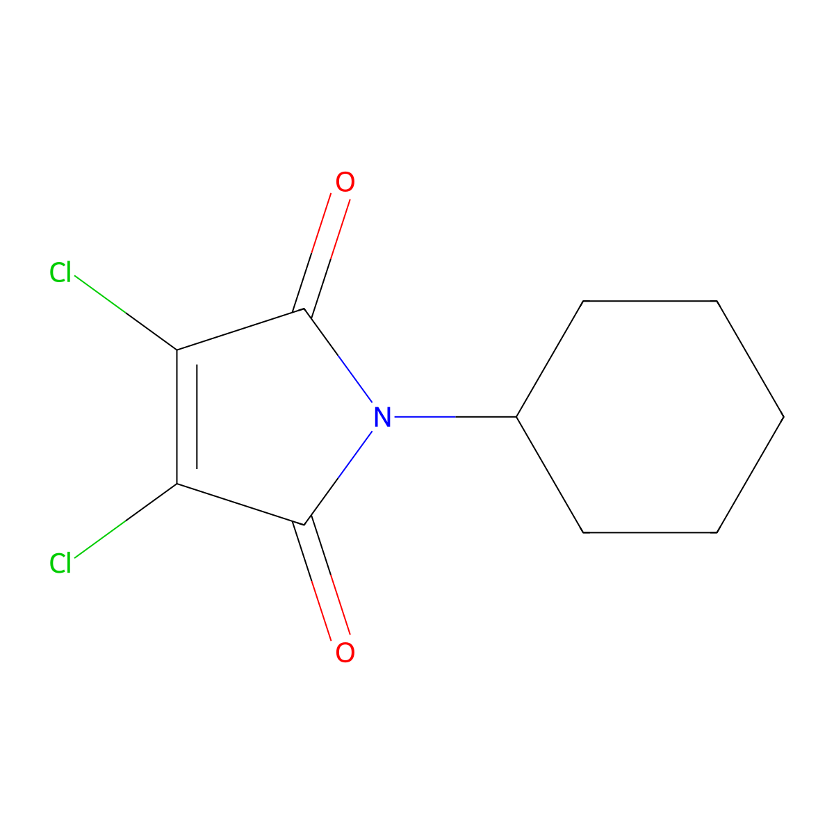 1H-Pyrrole-2,5-dione, 3,4-dichloro-1-cyclohexyl- molecular structure, CAS 50343-26-5