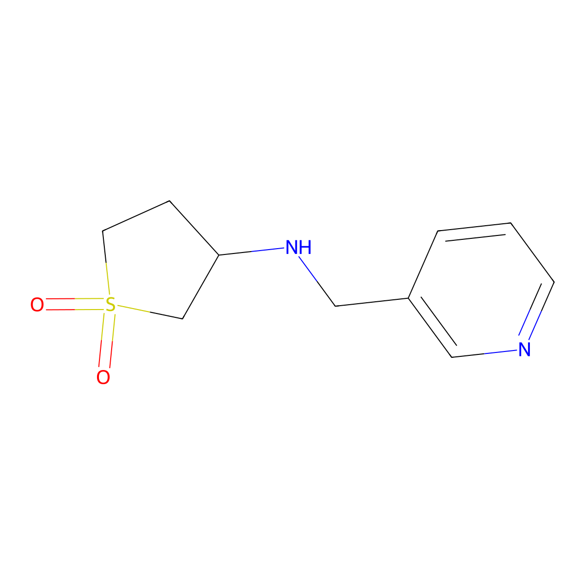 3-((Pyridin-3-ylmethyl)amino)tetrahydrothiophene 1,1-dioxide molecular structure, CAS 503430-10-2
