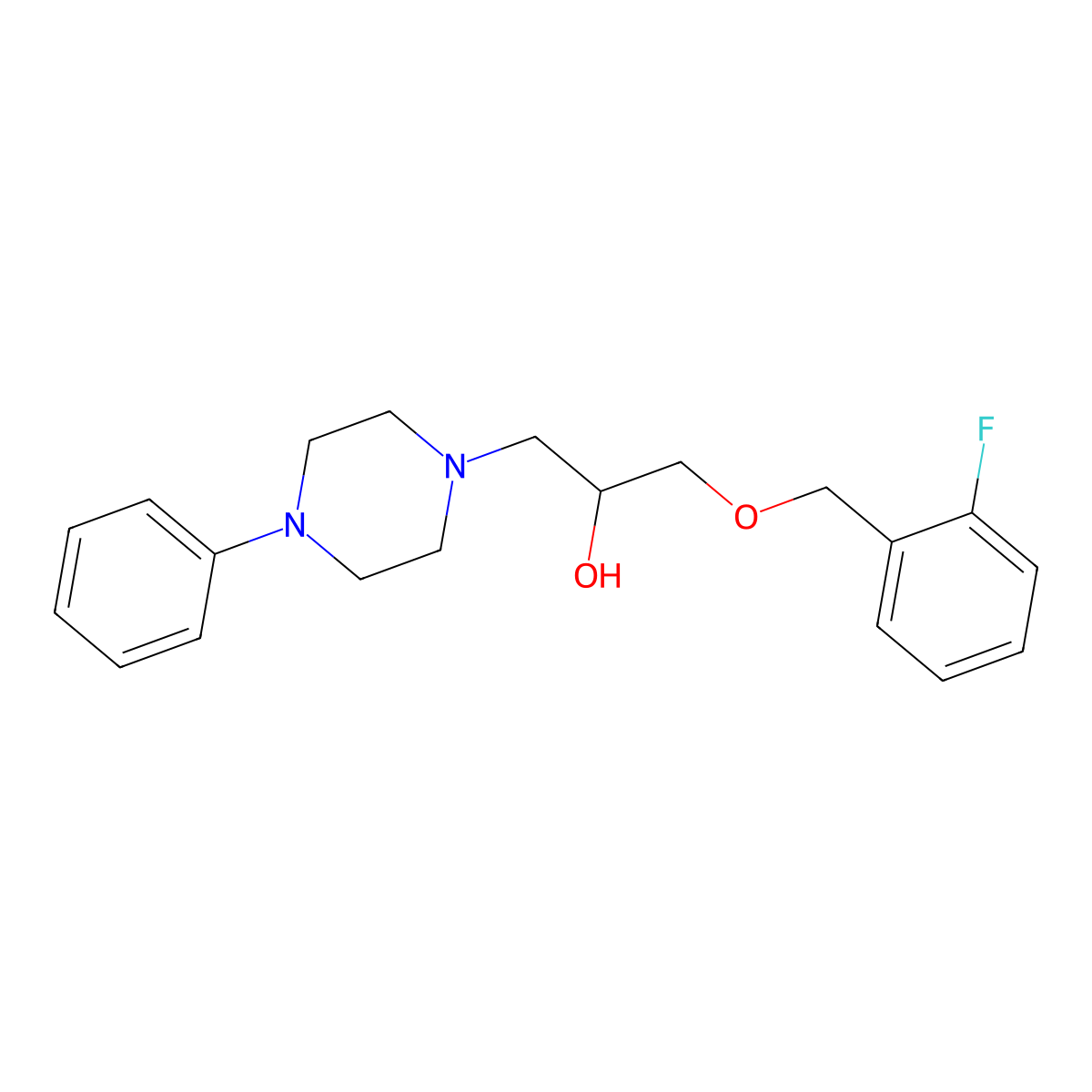 1-[(2-Fluorophenyl)methoxy]-3-(4-phenylpiperazin-1-yl)propan-2-ol molecular structure, CAS 503430-82-8