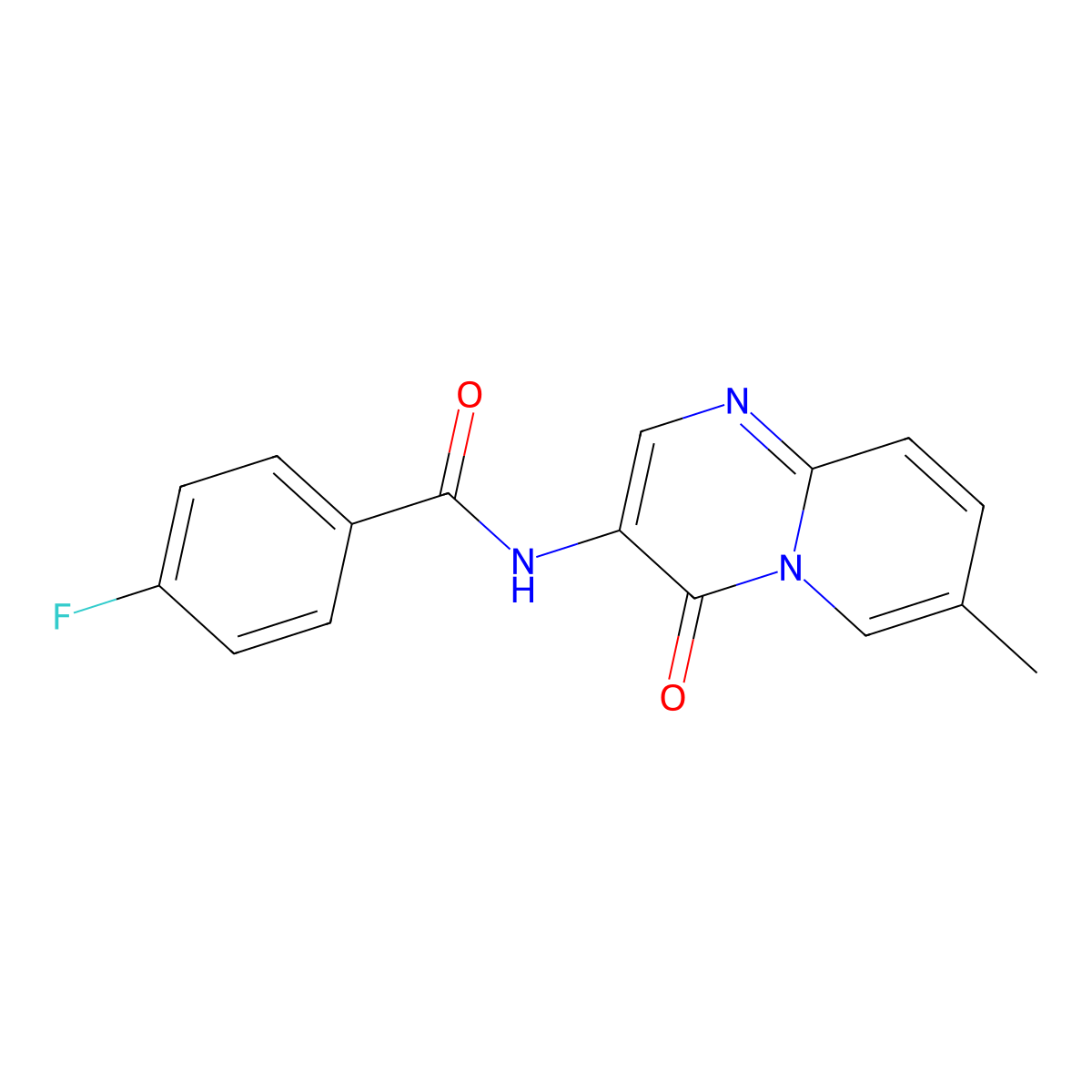4-fluoro-N-(7-methyl-4-oxo-4H-pyrido[1,2-a]pyrimidin-3-yl)benzamide molecular structure, CAS 503432-62-0