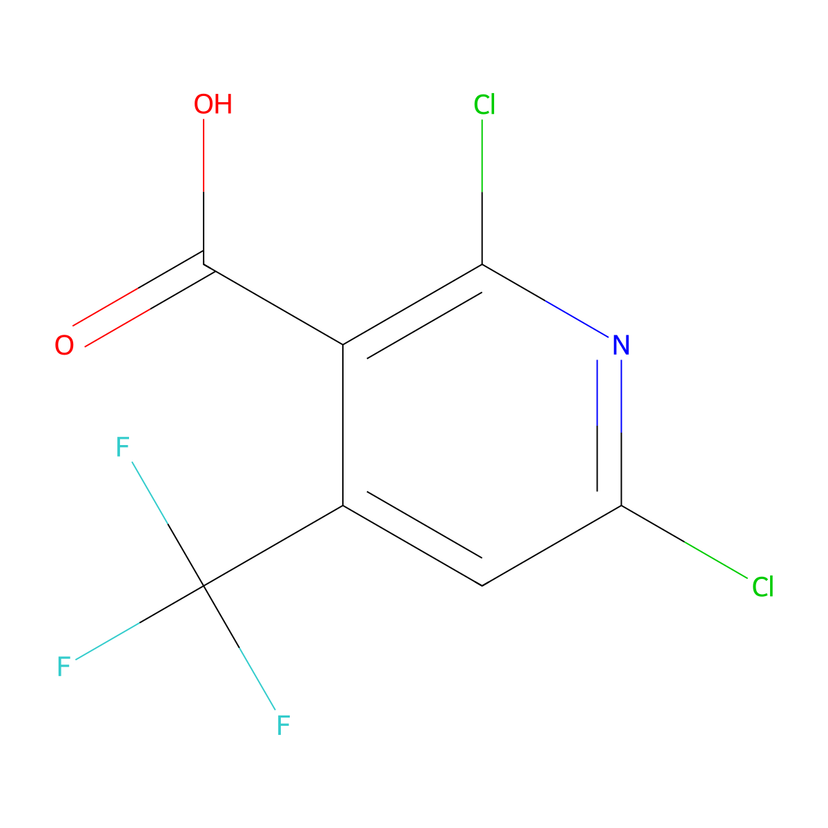 2,6-Dichloro-4-(trifluoromethyl)nicotinic acid molecular structure, CAS 503437-19-2