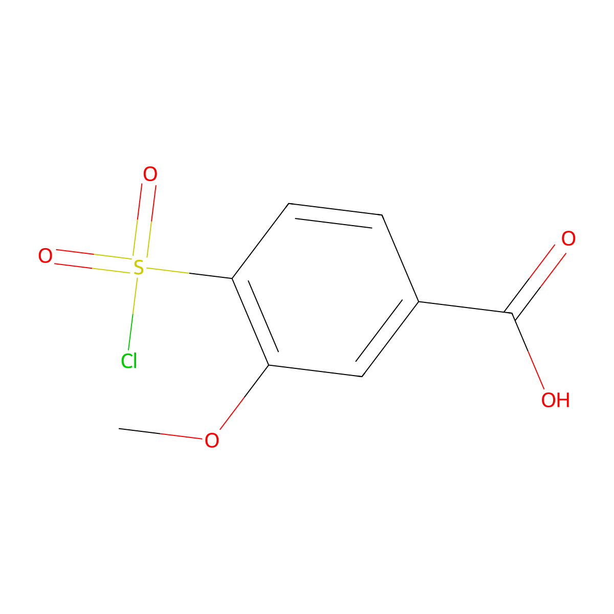 4-(Chlorosulfonyl)-3-methoxybenzoic acid molecular structure, CAS 503446-60-4