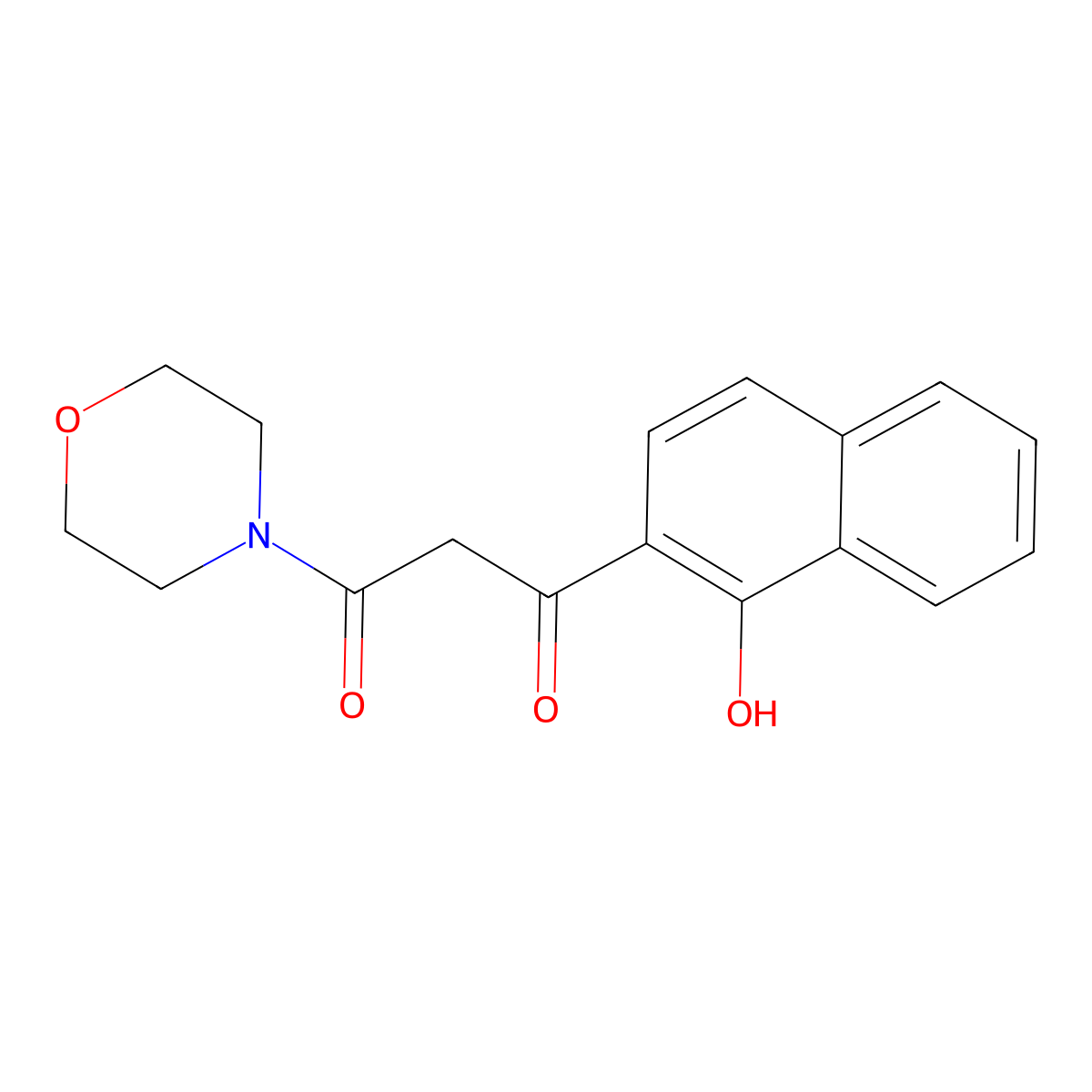 1-(1-Hydroxynaphthalen-2-YL)-3-morpholinopropane-1,3-dione molecular structure, CAS 503469-16-7
