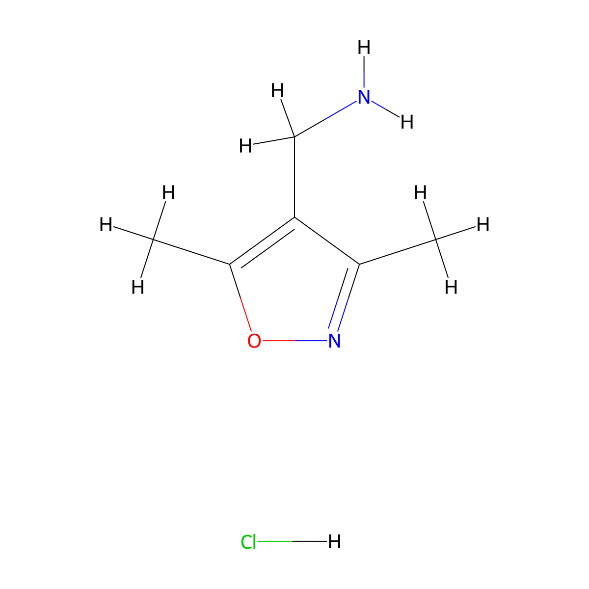 1-(3,5-Dimethylisoxazol-4-Yl)Methanamine Hydrochloride molecular structure, CAS 503469-65-6