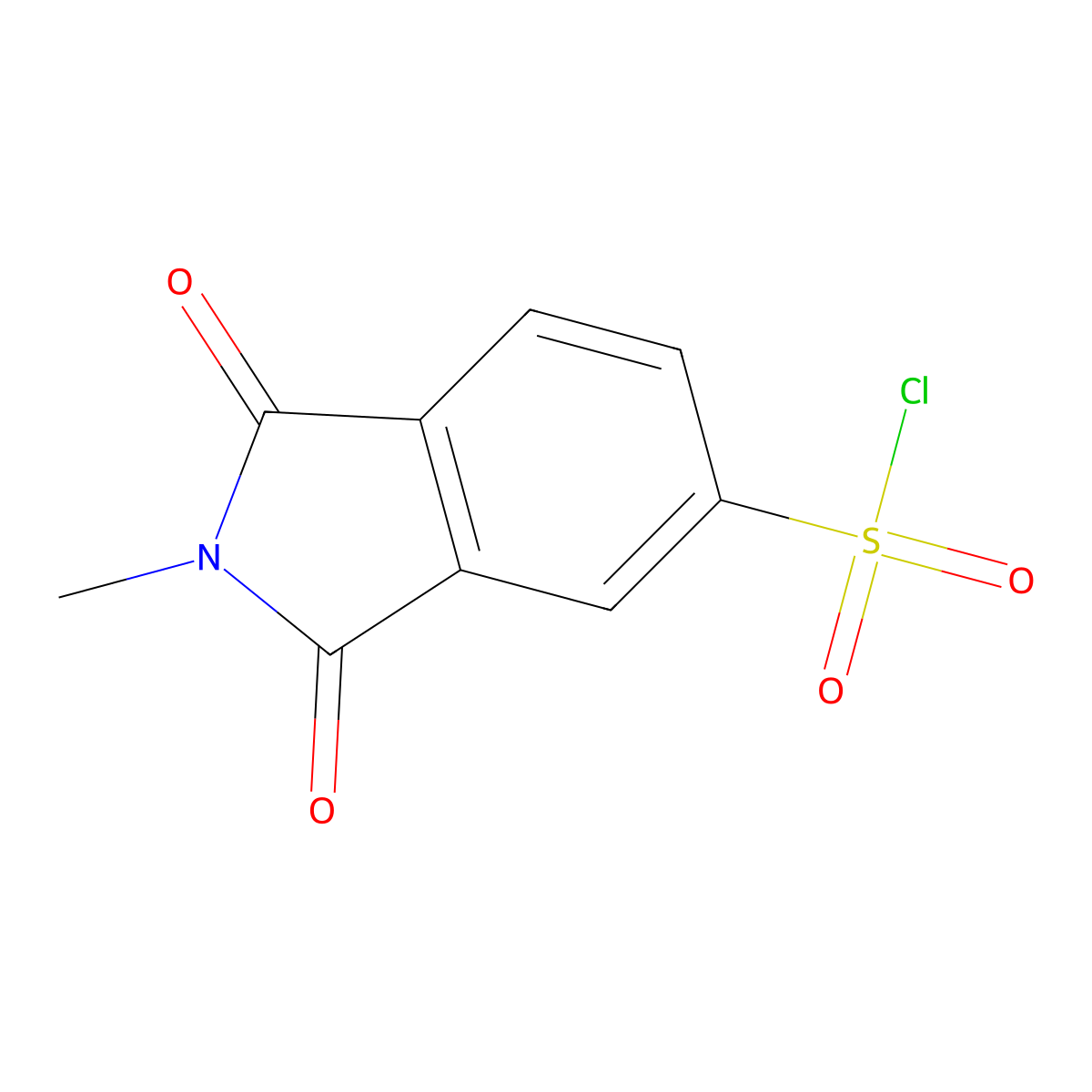 2-Methyl-1,3-dioxo-2,3-dihydro-1H-isoindole-5-sulfonyl chloride molecular structure, CAS 503469-97-4