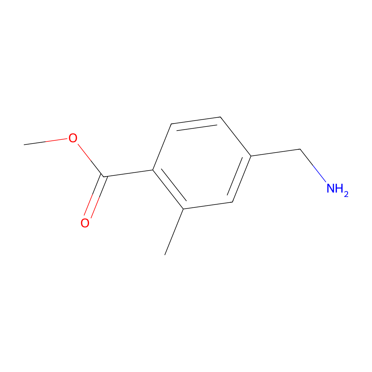 Methyl 4-(aminomethyl)-2-methylbenzoate molecular structure, CAS 503470-24-4