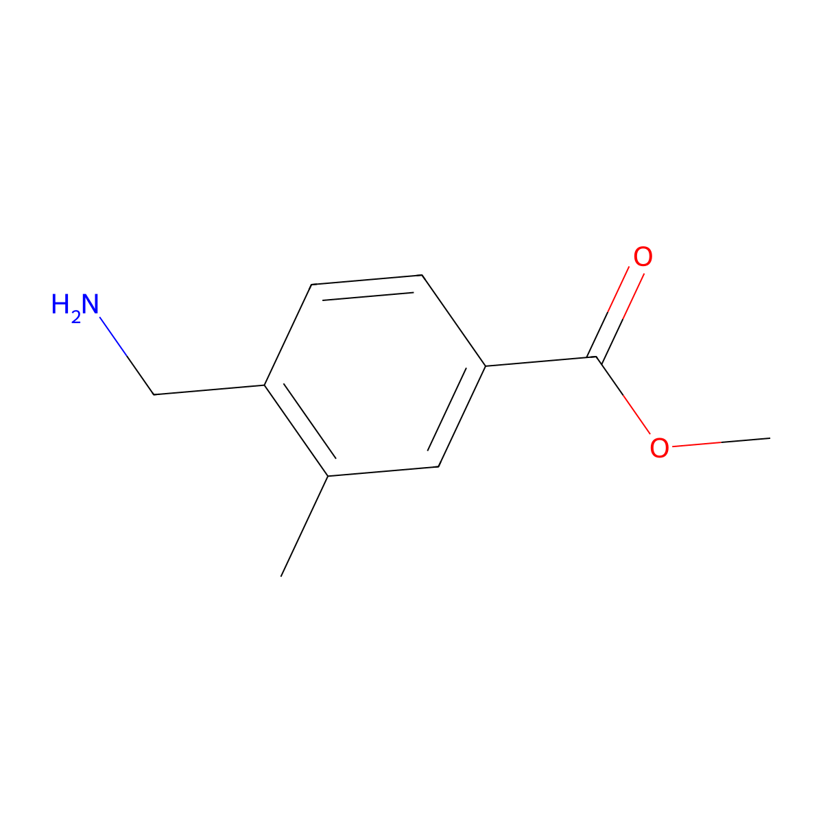 Methyl 4-(aminomethyl)-3-methylbenzoate molecular structure, CAS 503470-27-7