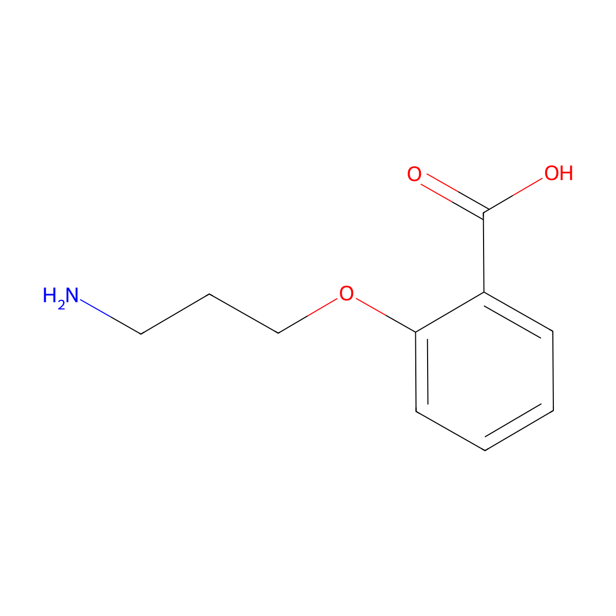 2-(3-aminopropoxy)Benzoic acid molecular structure, CAS 503470-37-9