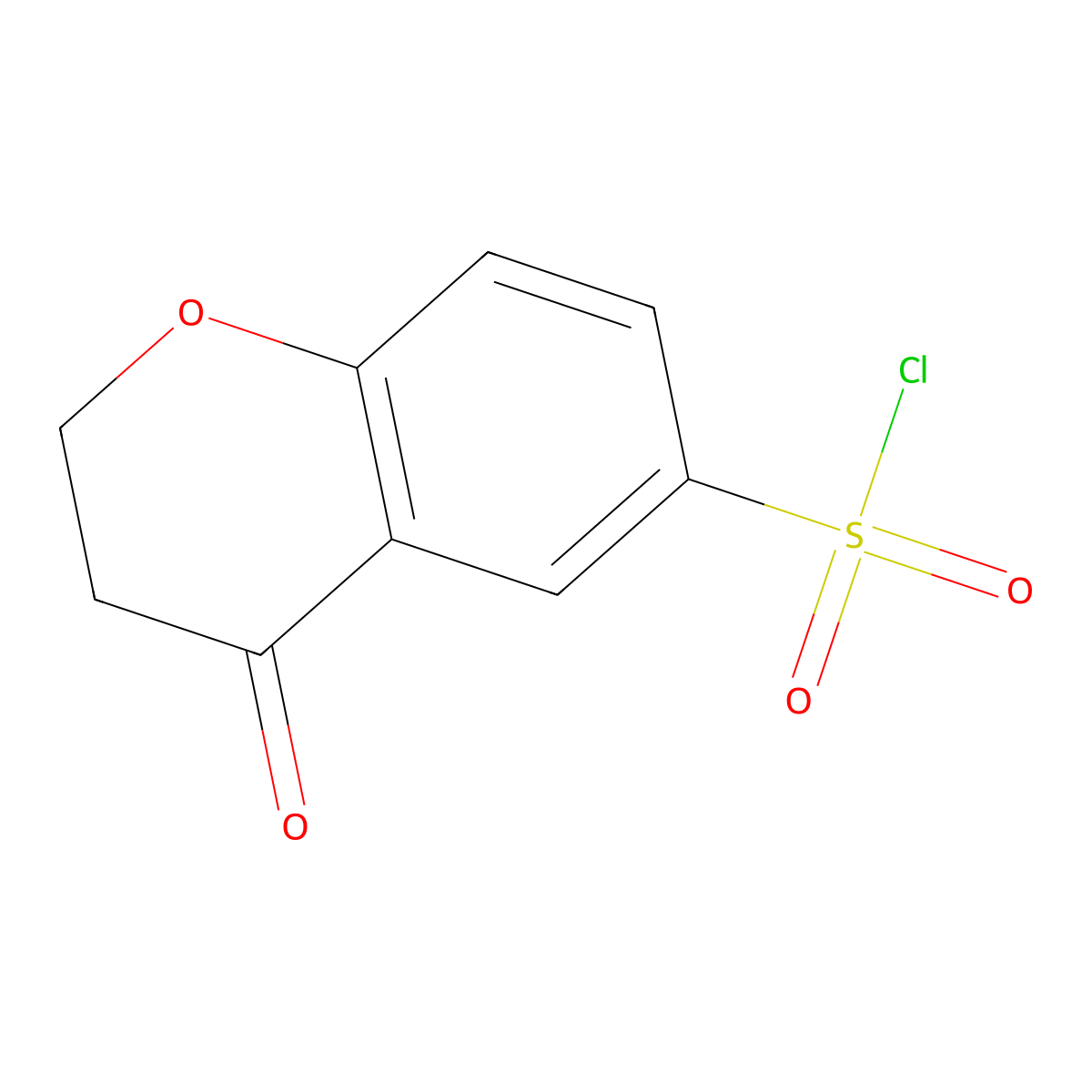 4-oxo-3,4-dihydro-2H-1-benzopyran-6-sulfonyl chloride molecular structure, CAS 503470-40-4