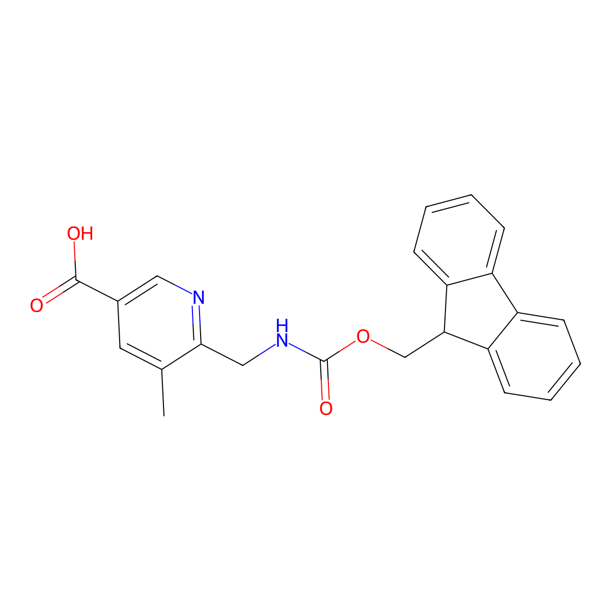 6-[({[(9H-fluoren-9-yl)methoxy]carbonyl}amino)methyl]-5-methylpyridine-3-carboxylic acid molecular structure, CAS 503471-28-1
