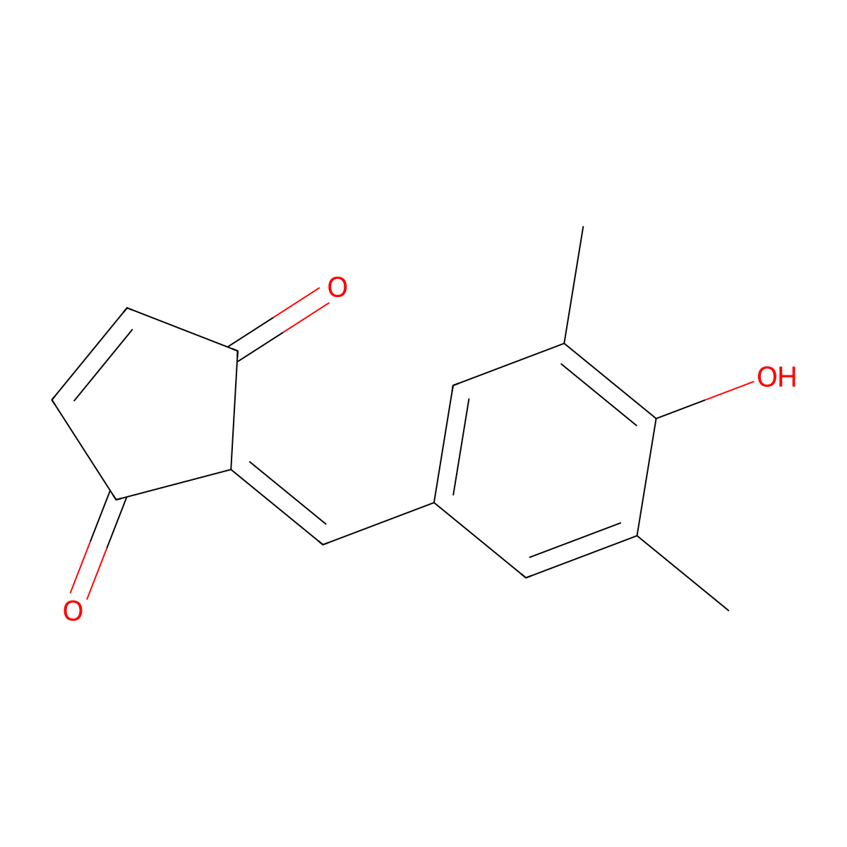 2-((3,5-Dimethyl-4-hydroxyphenyl)-methylene)-4-cyclopentene-1,3-dione molecular structure, CAS 503473-32-3