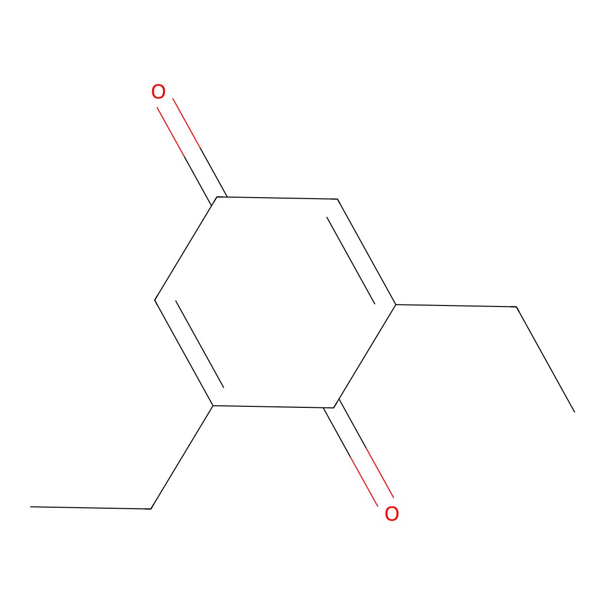 2,5-Cyclohexadiene-1,4-dione, 2,6-diethyl- molecular structure, CAS 50348-20-4