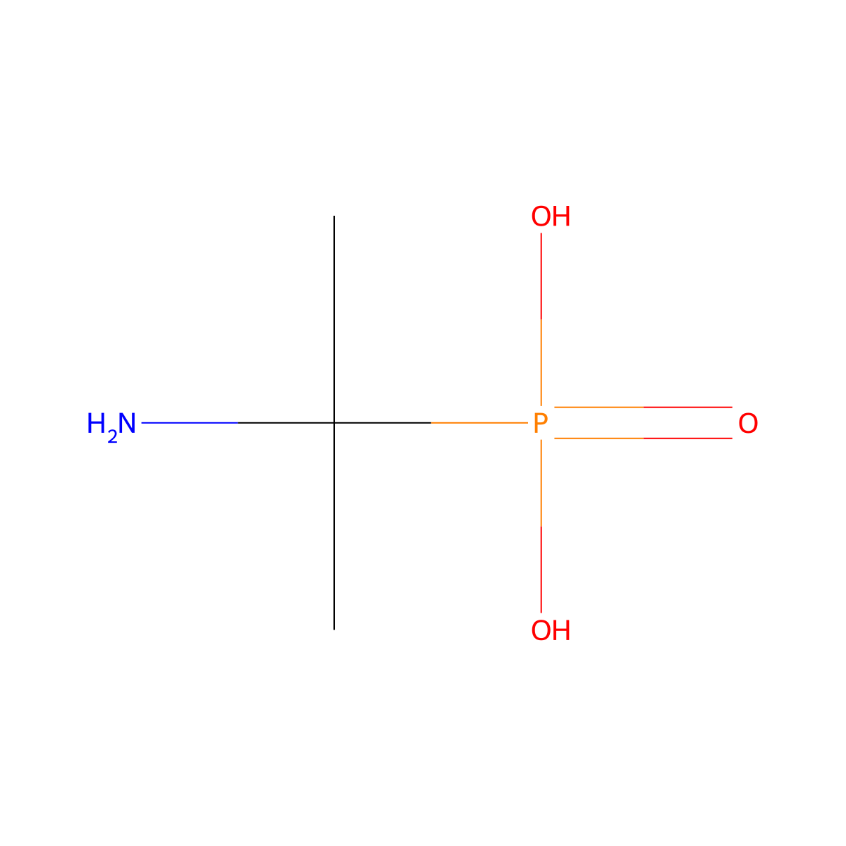 1-Amino-1-methylethanephosphonic acid molecular structure, CAS 5035-79-0
