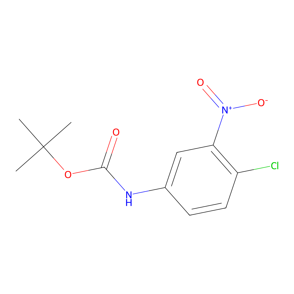 Tert-butyl (4-chloro-3-nitrophenyl)carbamate molecular structure, CAS 503524-47-8