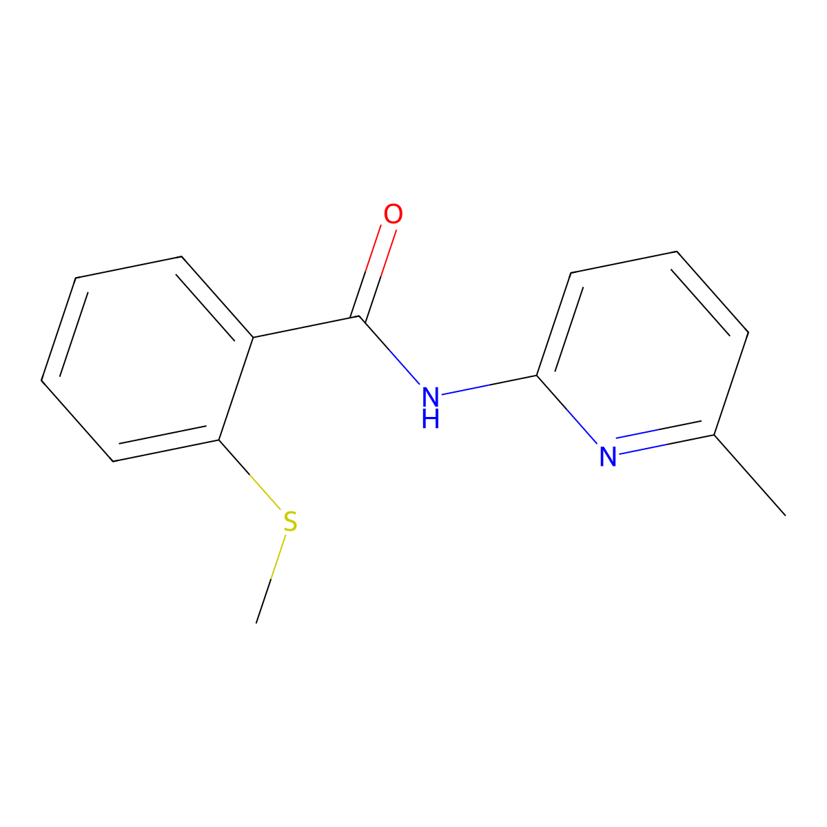 N-(6-Methylpyridin-2-yl)-2-(methylsulfanyl)benzamide molecular structure, CAS 503533-99-1