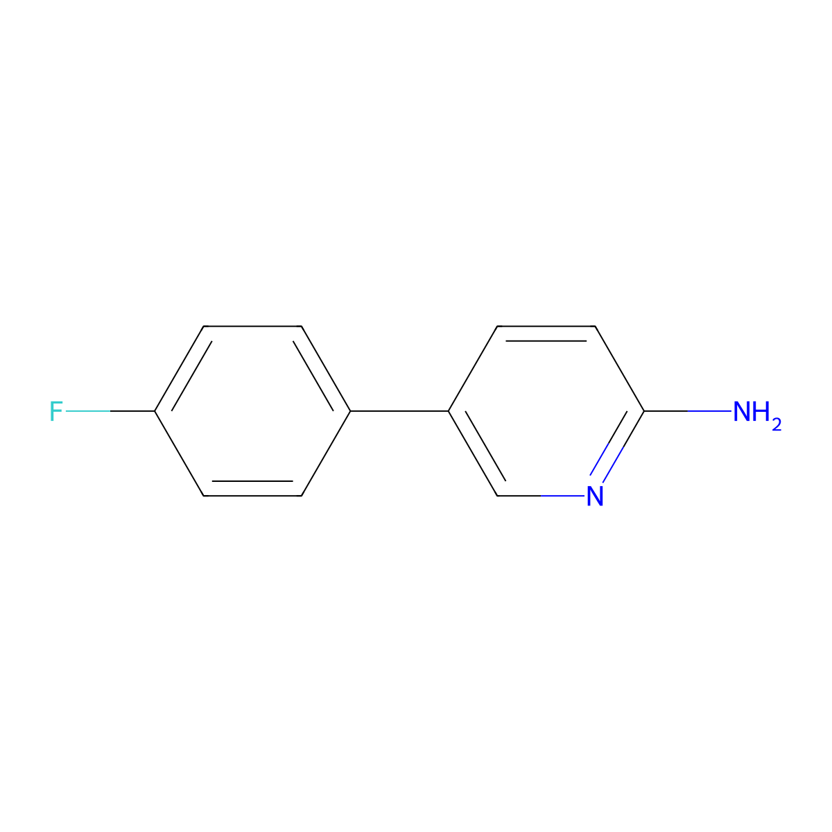 5-(4-Fluorophenyl)pyridin-2-amine molecular structure, CAS 503536-73-0