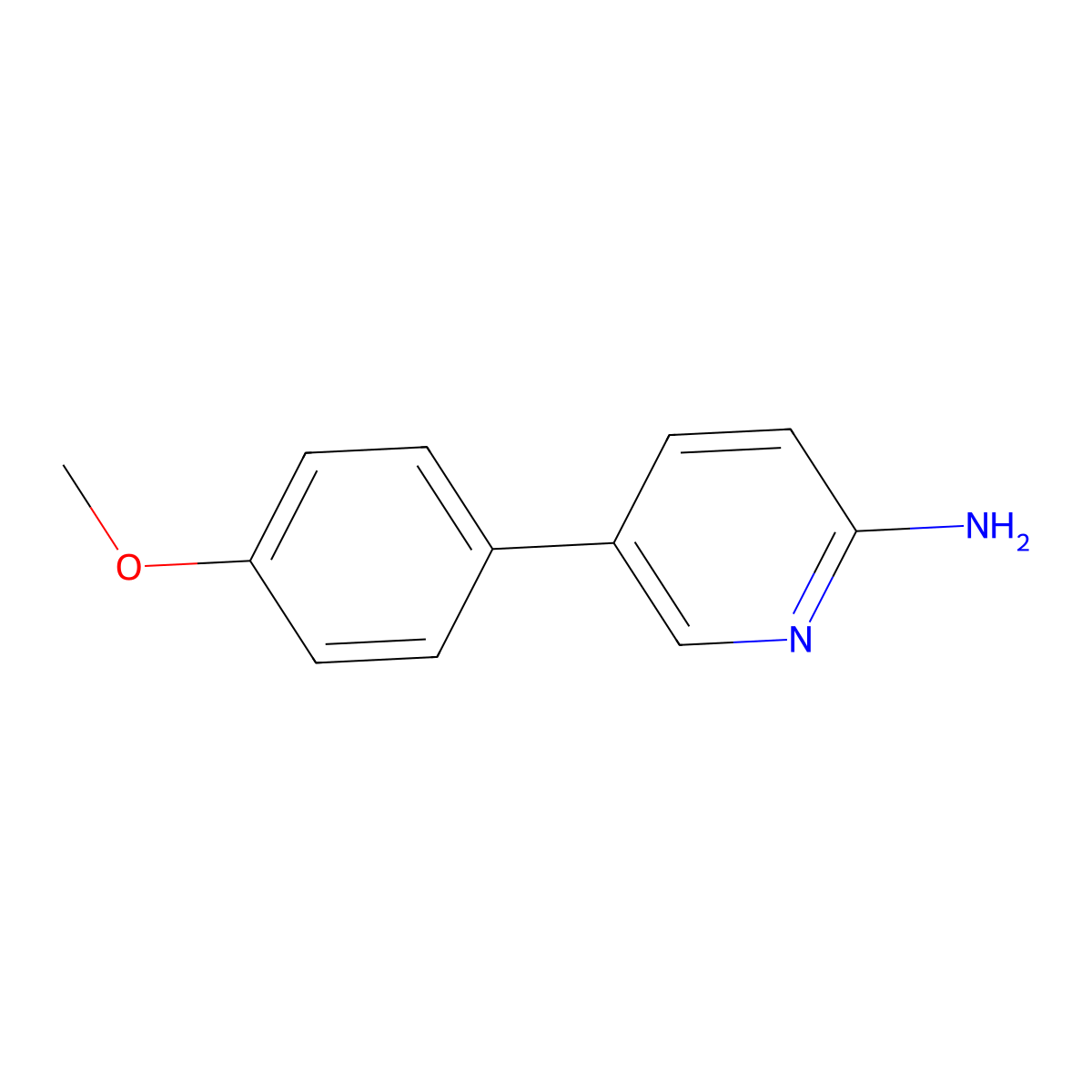 5-(4-Methoxyphenyl)pyridin-2-amine molecular structure, CAS 503536-75-2