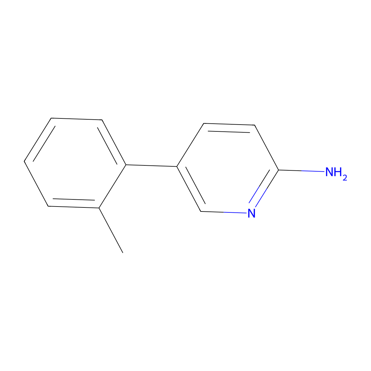 5-(2-Methylphenyl)pyridin-2-amine molecular structure, CAS 503536-76-3