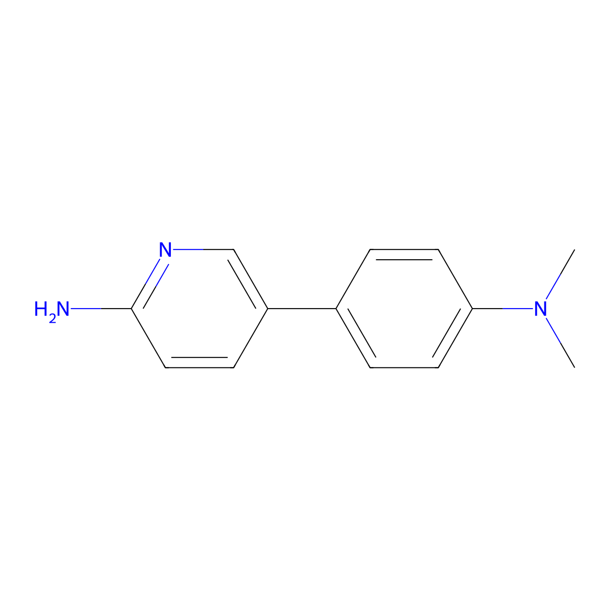 5-(4-(Dimethylamino)phenyl)pyridin-2-amine molecular structure, CAS 503536-77-4