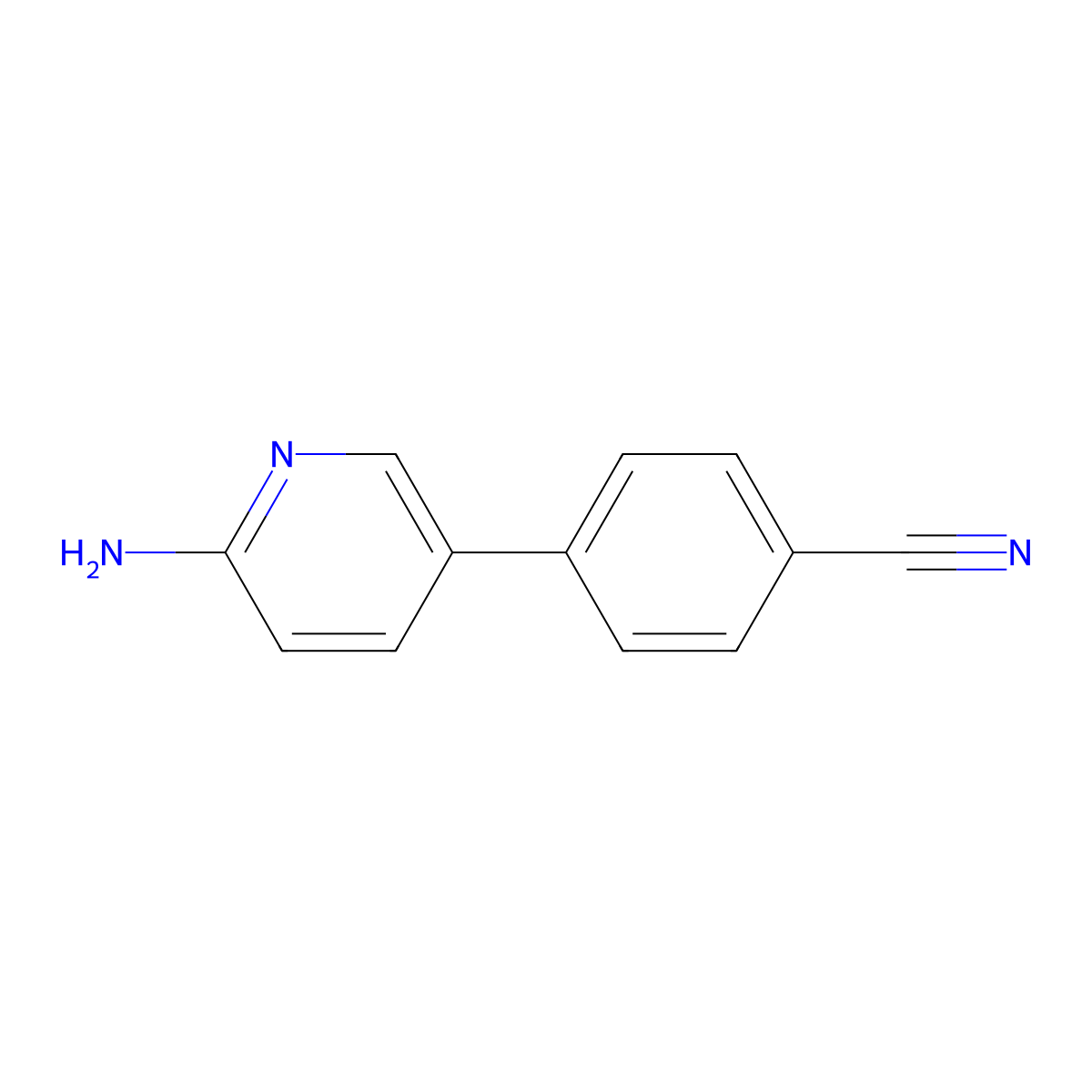 4-(6-Aminopyridin-3-yl)benzonitrile molecular structure, CAS 503536-78-5