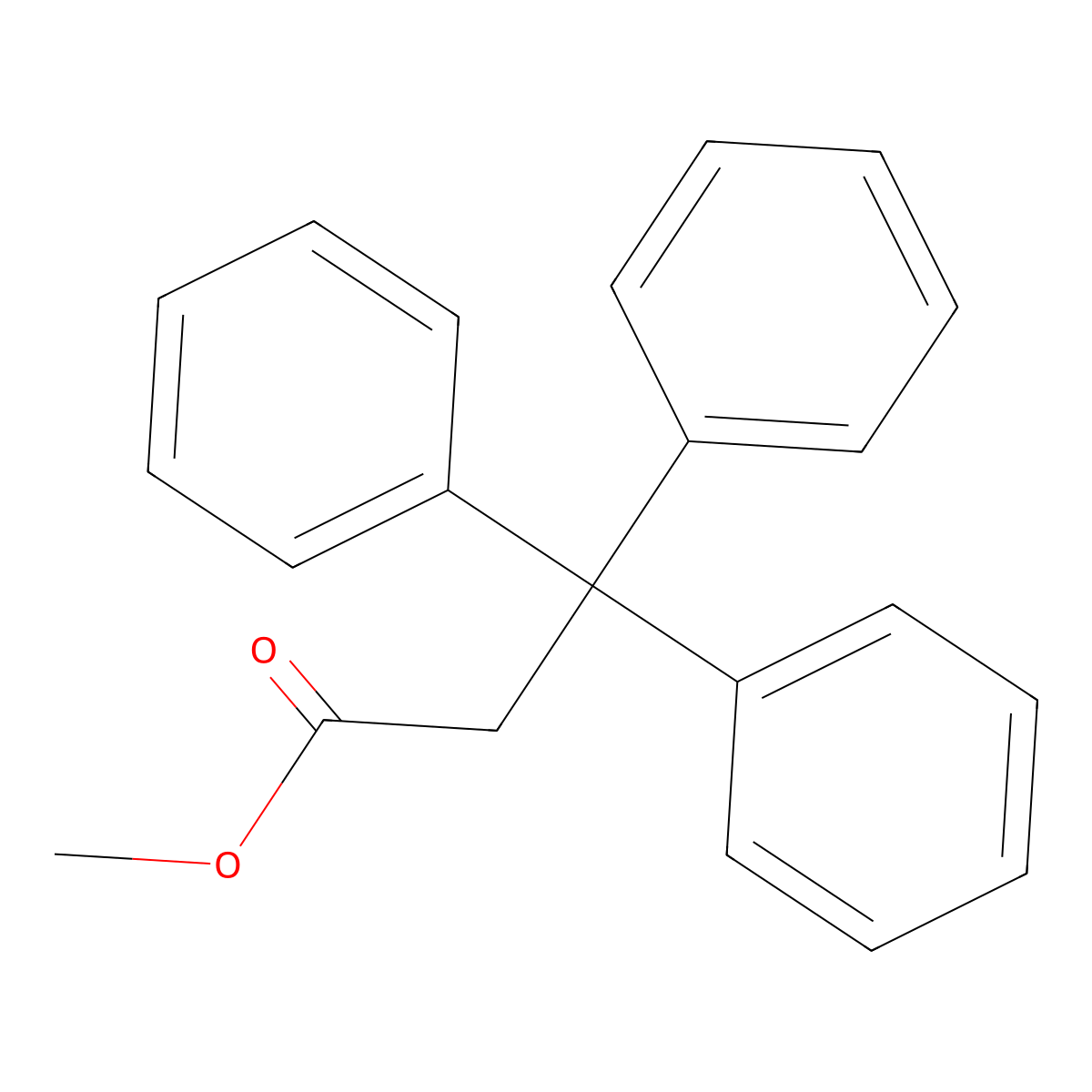 Methyl 3,3,3-triphenylpropanoate molecular structure, CAS 50354-49-9