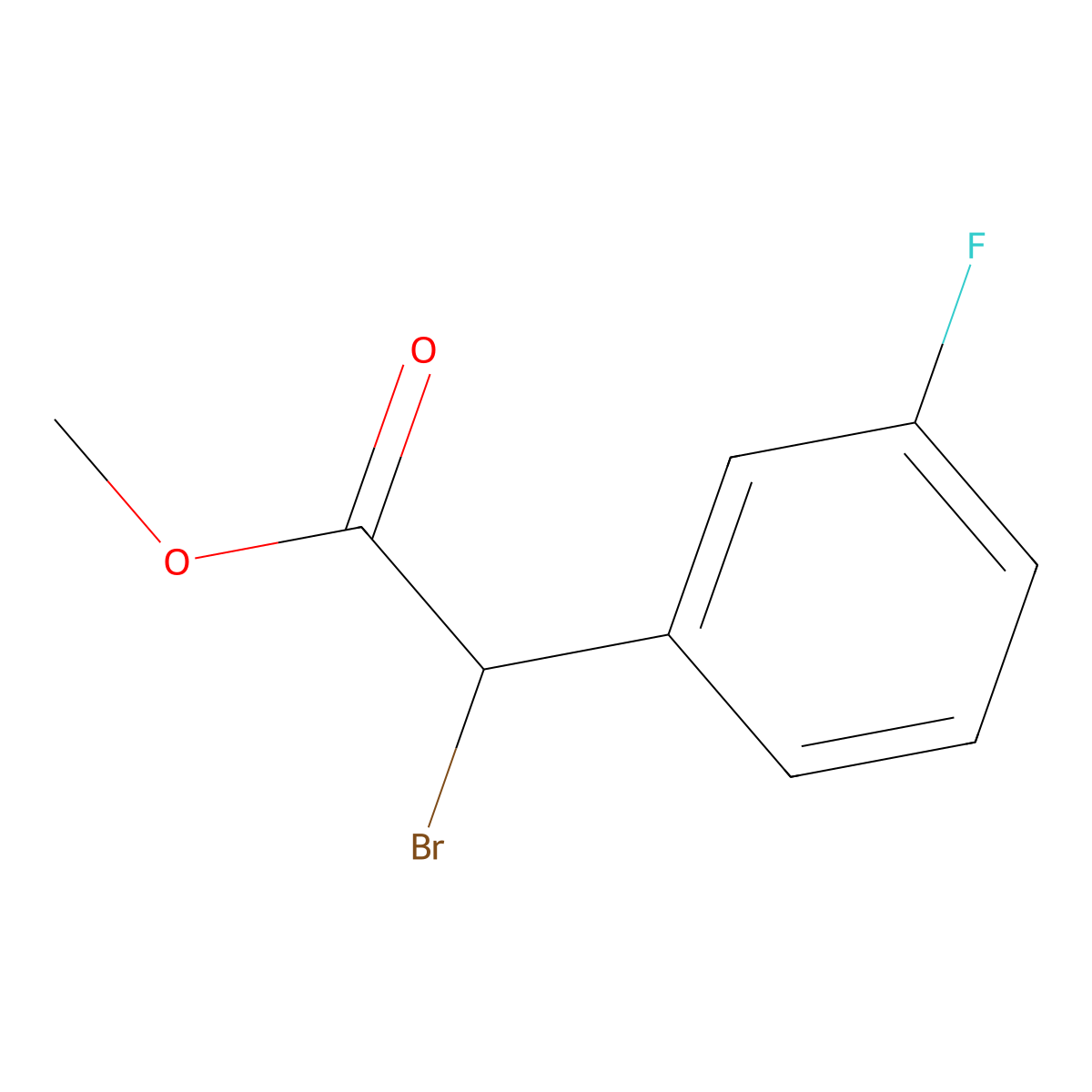 Methyl 2-bromo-2-(3-fluorophenyl)acetate molecular structure, CAS 503541-03-5