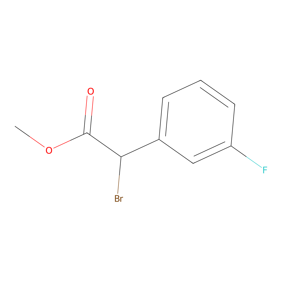 Methyl 2-bromo-2-(3-fluorophenyl)acetate molecular structure, CAS 503541-03-5