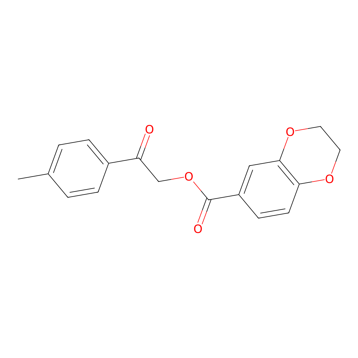 2-(4-Methylphenyl)-2-oxoethyl 2,3-dihydro-1,4-benzodioxine-6-carboxylate molecular structure, CAS 503541-33-1